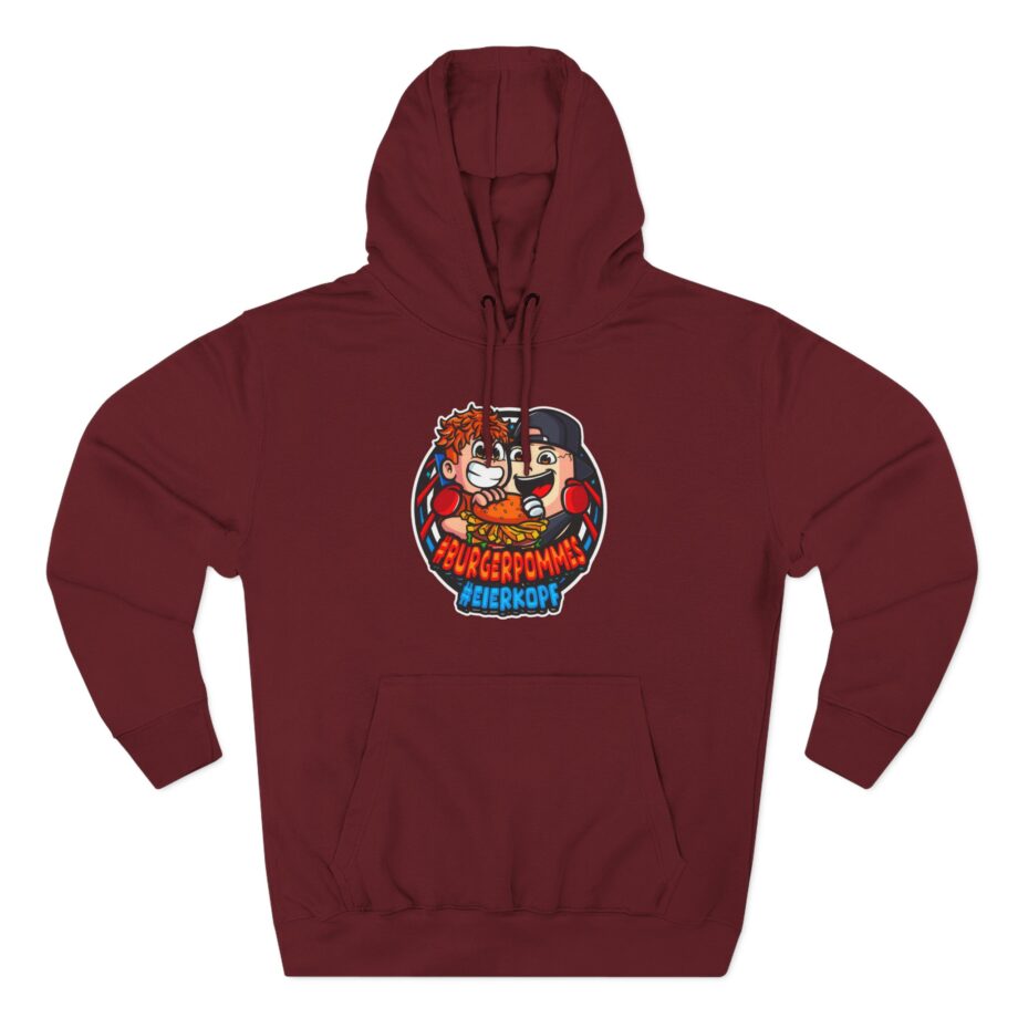 Burger Pommes eierkopf Three-Panel Fleece Hoodie