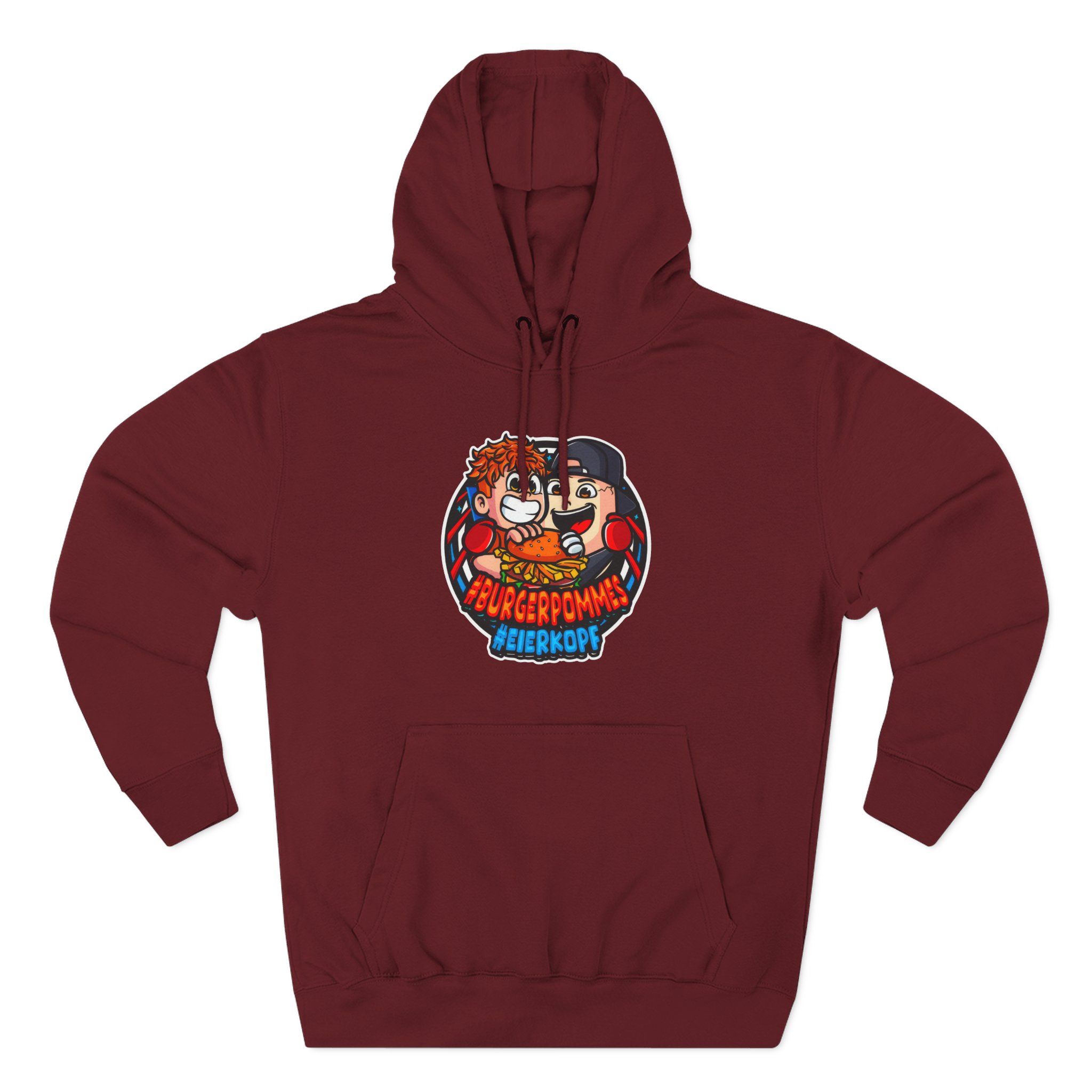 Burger Pommes eierkopf Three-Panel Fleece Hoodie