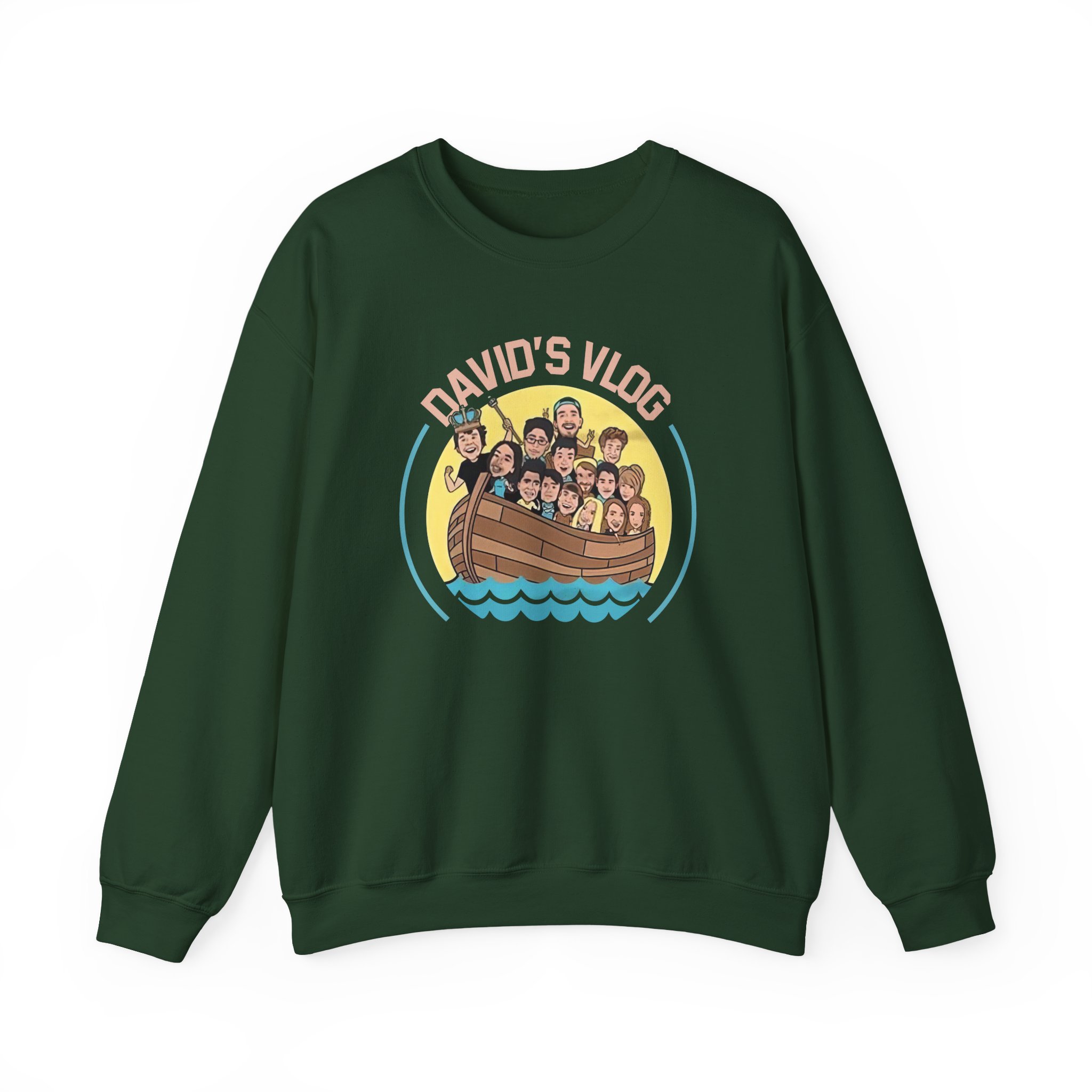 David Dobrik  David's Vlog Unisex Heavy Blendâ„¢ Crewneck Sweatshirt