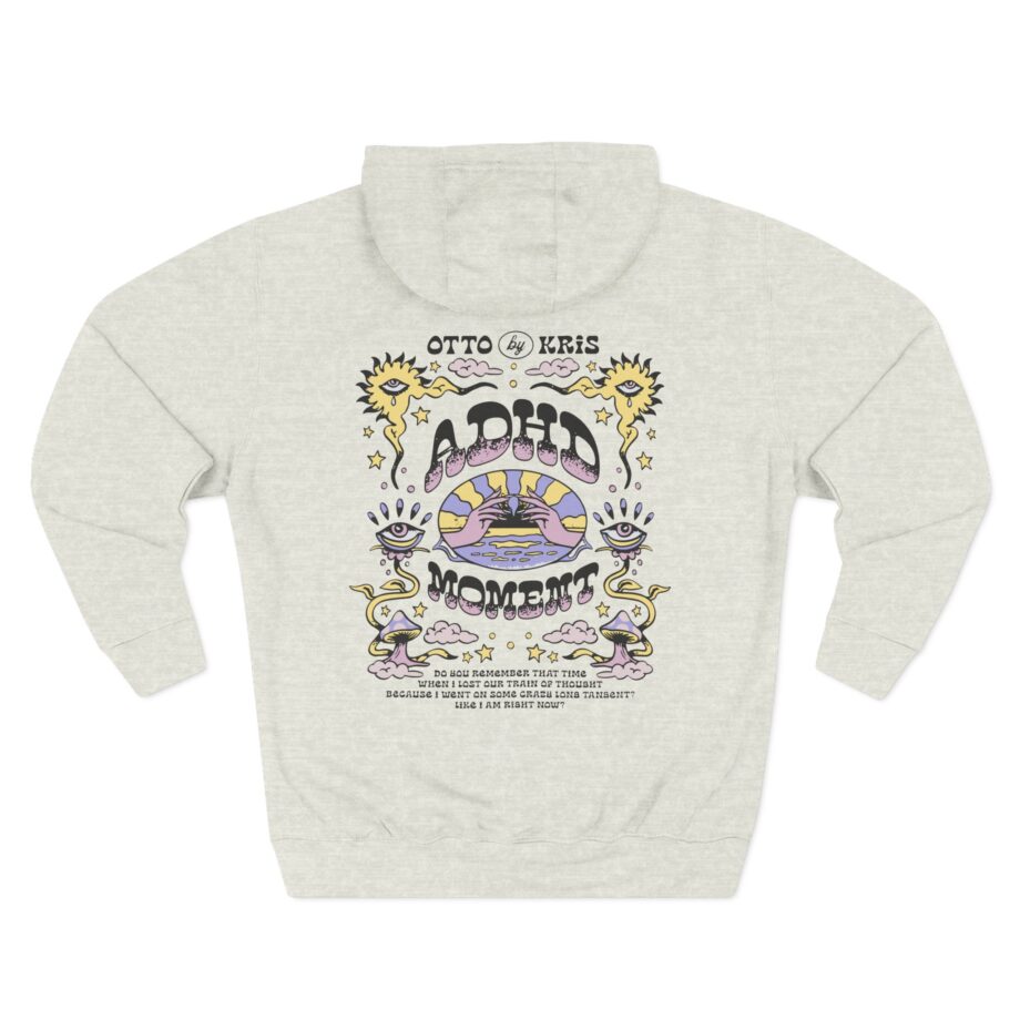 Kallmekris Adhd Moment Three-Panel Fleece Hoodie