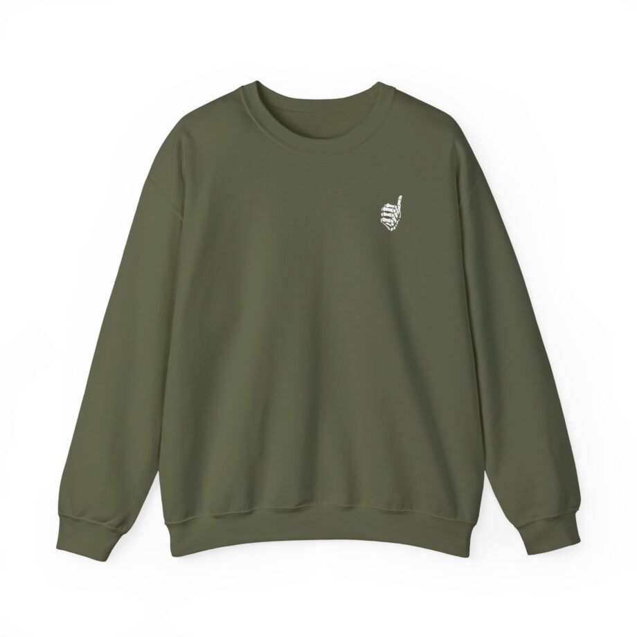 Mrballen Embroidered Skeleton Thumb Unisex Heavy Blend™ Crewneck Sweatshirt