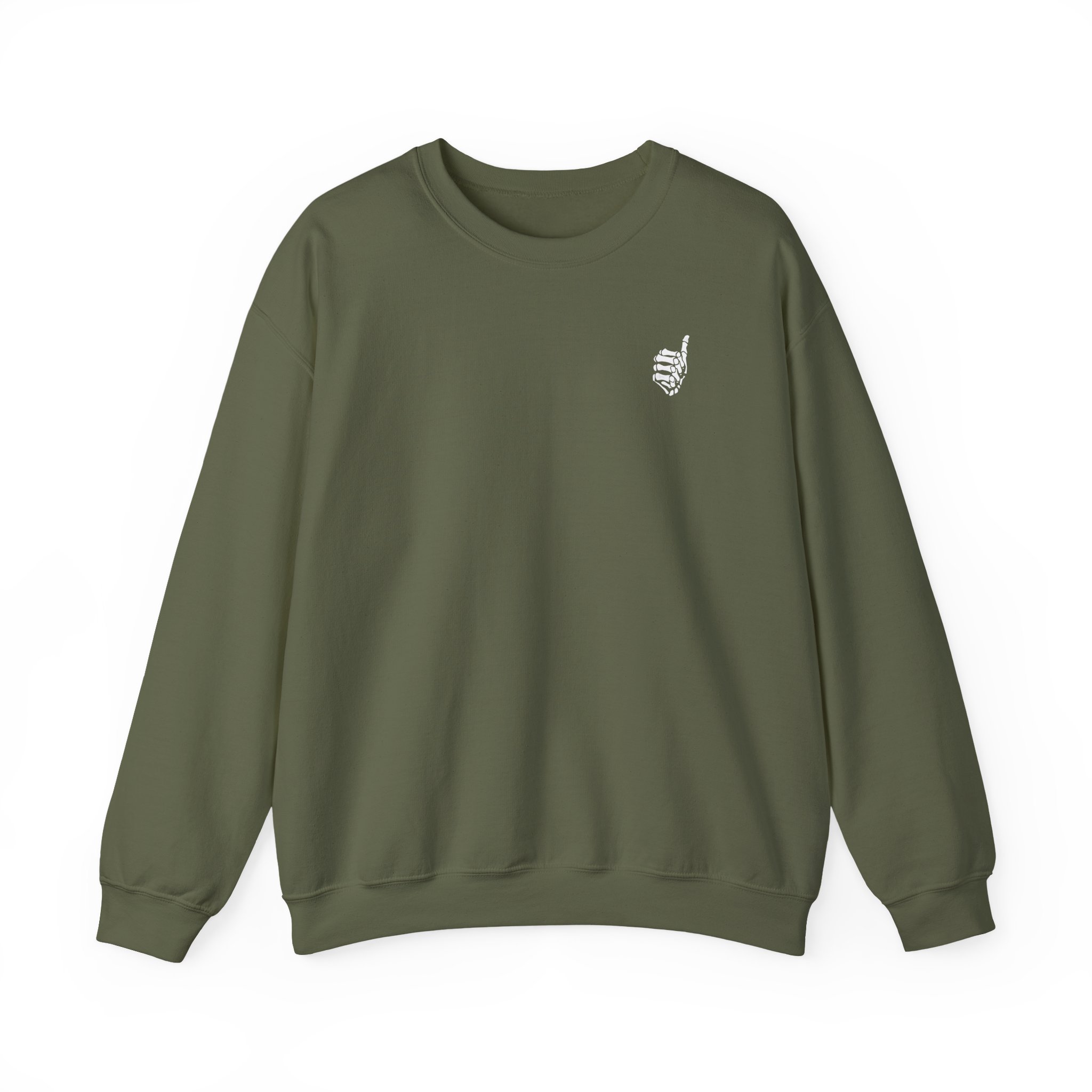 Mrballen Embroidered Skeleton Thumb Unisex Heavy Blendâ„¢ Crewneck Sweatshirt