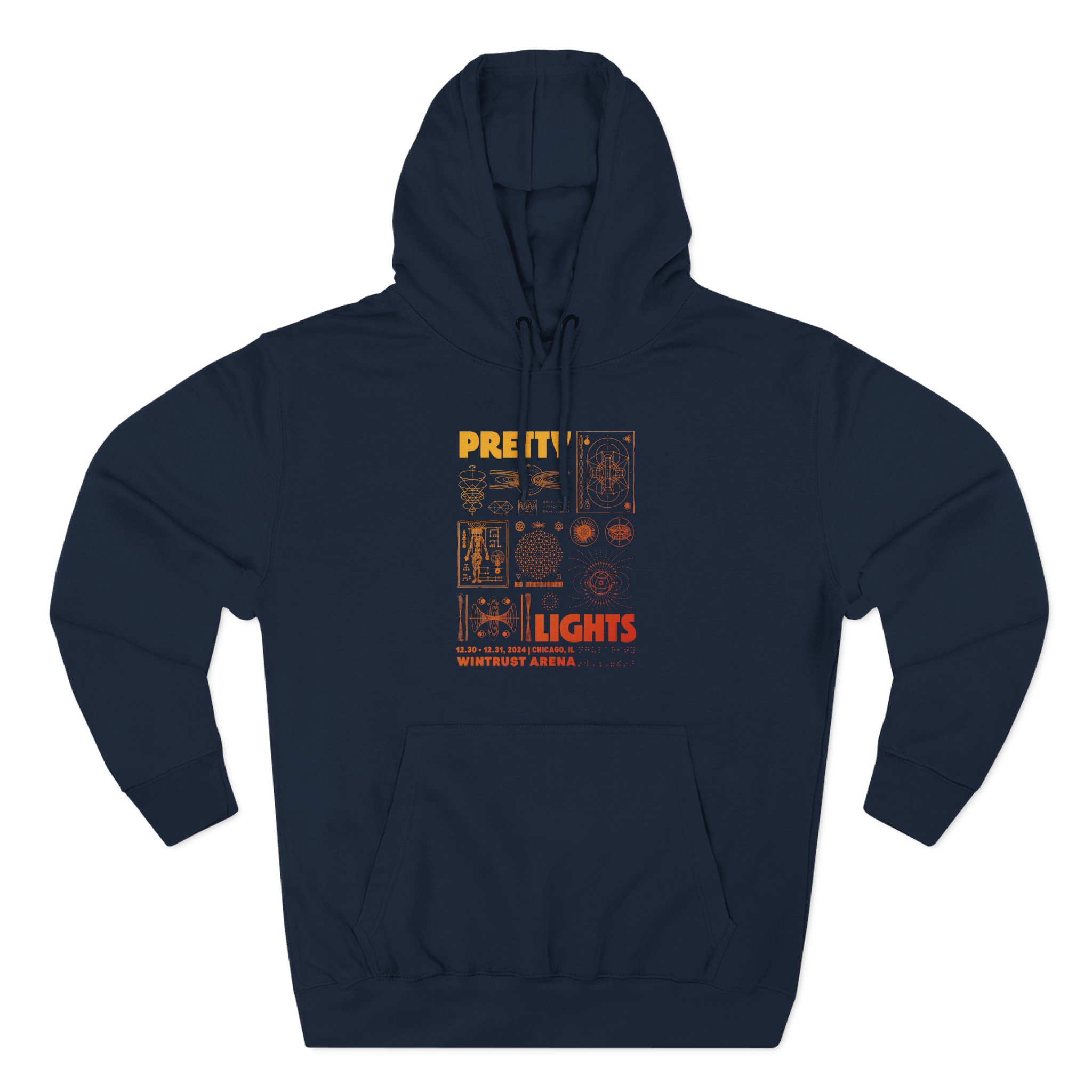 Pretty Lights Lucid Livestream @ Wintrust Arena Three-Panel Fleece Hoodie