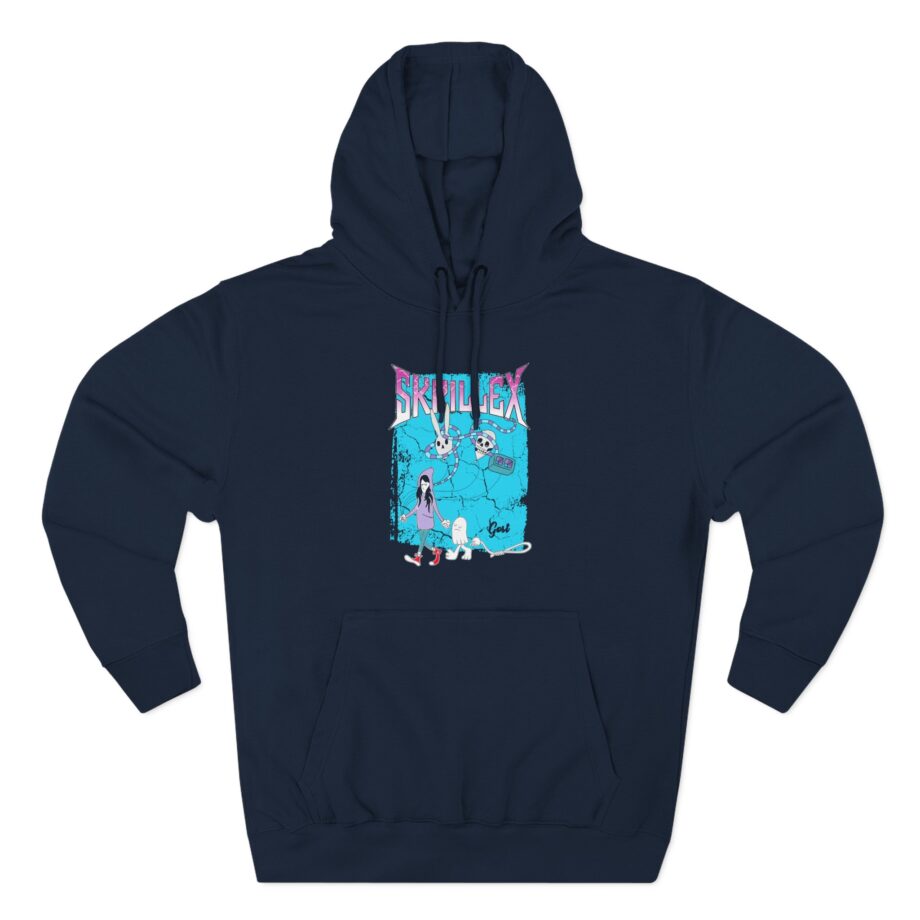 Skrillex Gost Album Cover Three-Panel Fleece Hoodie