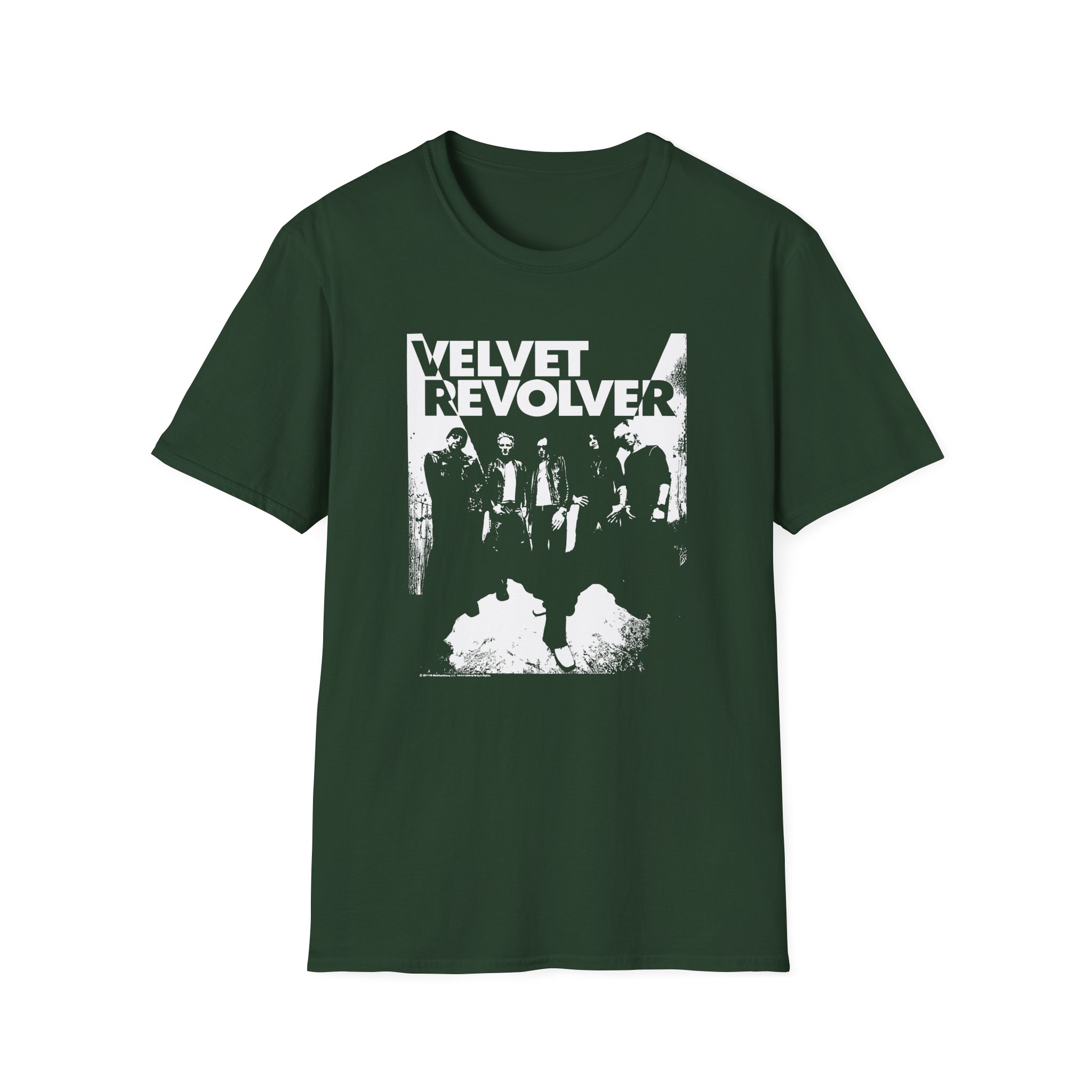 Velvet Revolver Velvet Skull Military Unisex Softstyle T-Shirt