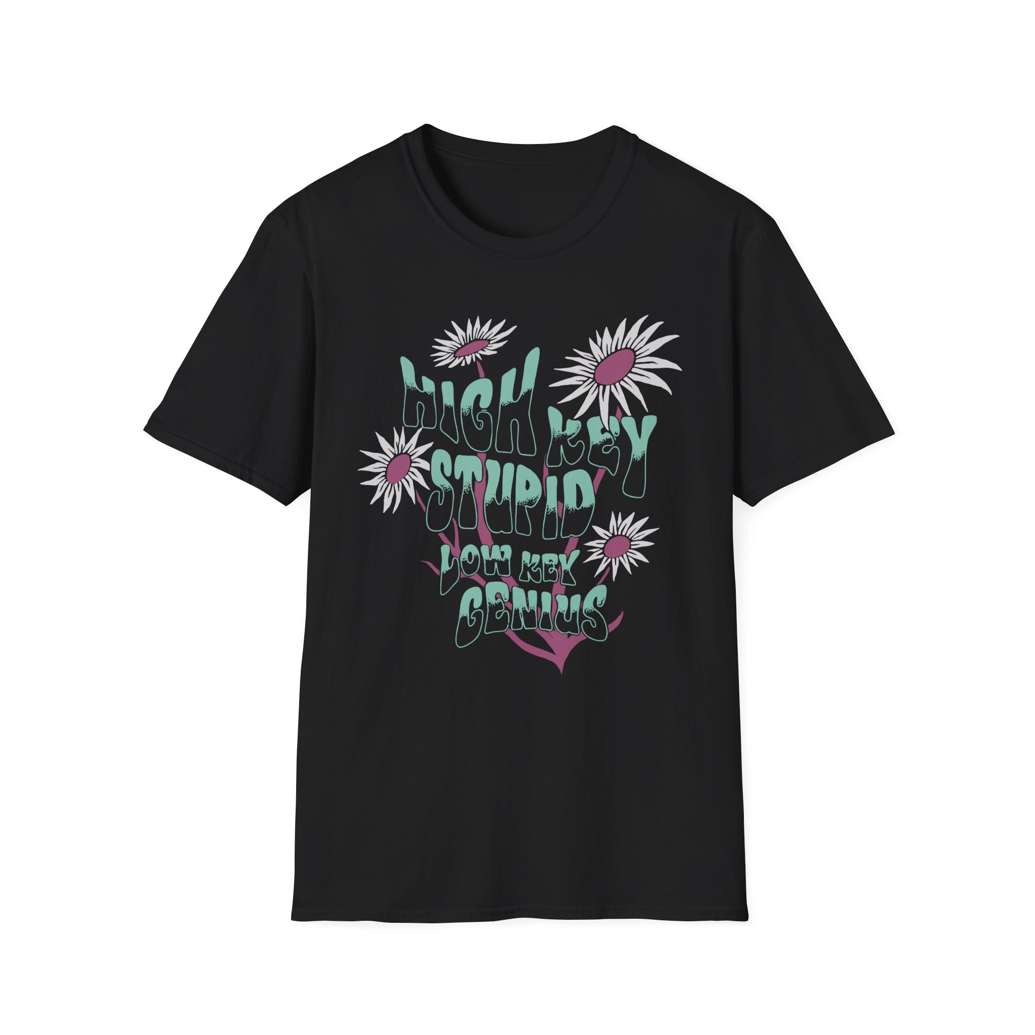 Kallmekris High Key Stupid Low Key Genius Unisex Softstyle T-Shirt