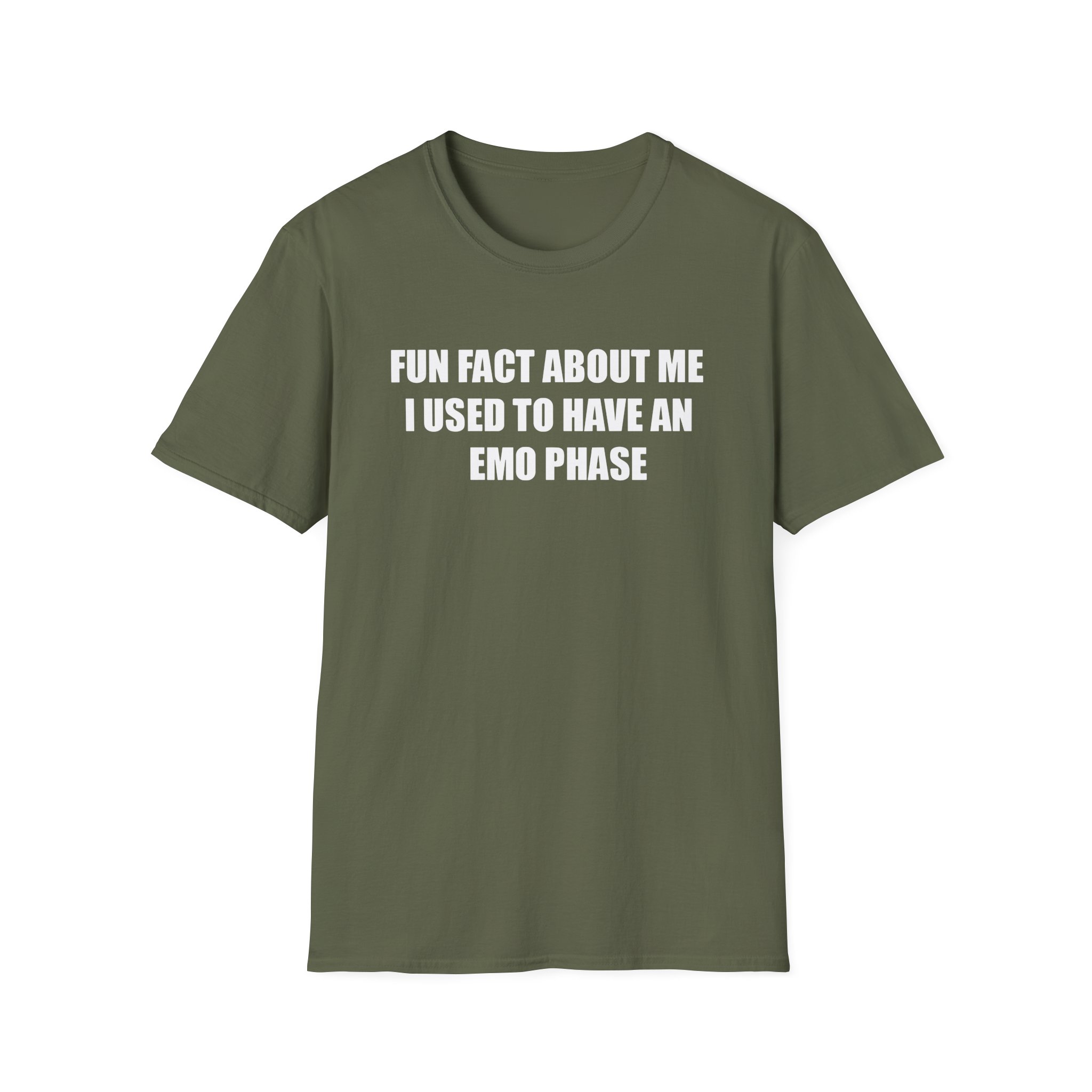 Jake & Johnnie Fun Fact About Me I Used to Have an Emo Phase Unisex Softstyle T-Shirt