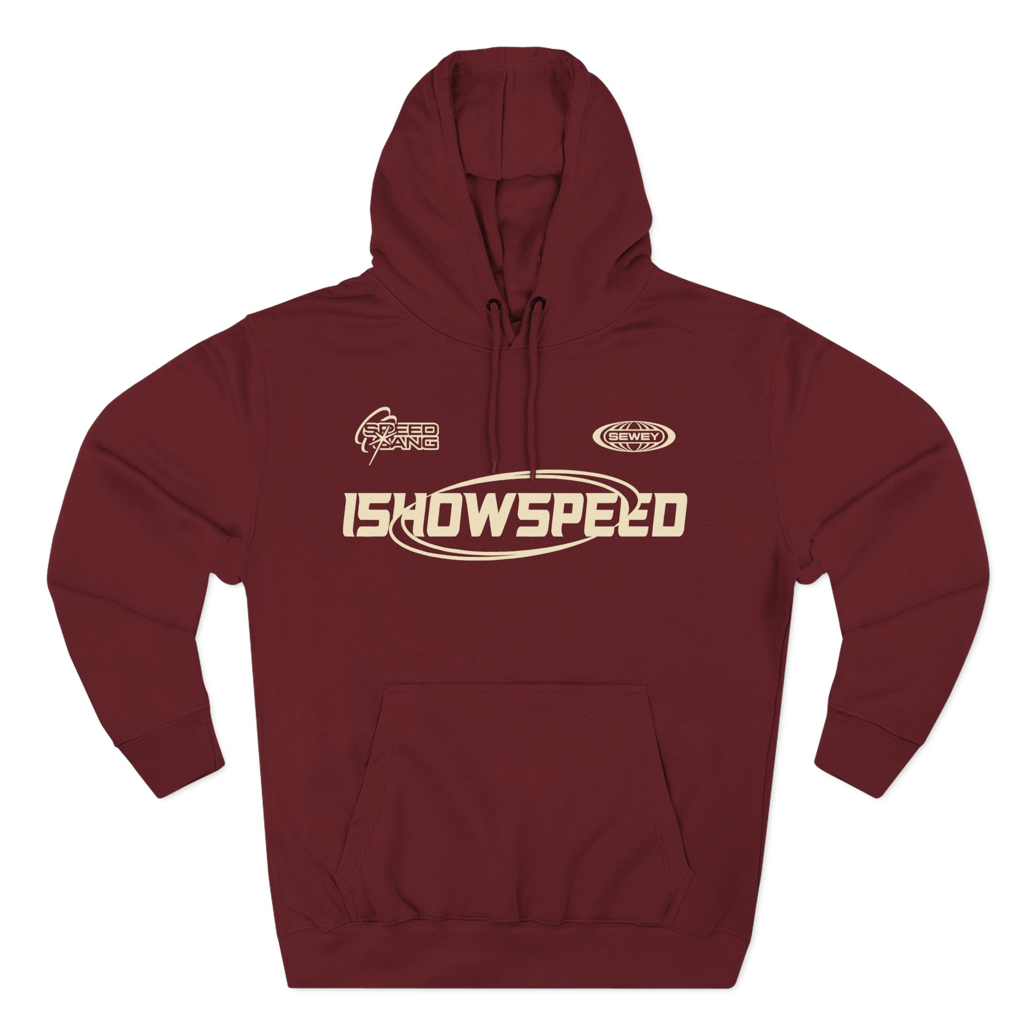 Ishowspeed Racing Royal Three-Panel Fleece Hoodie