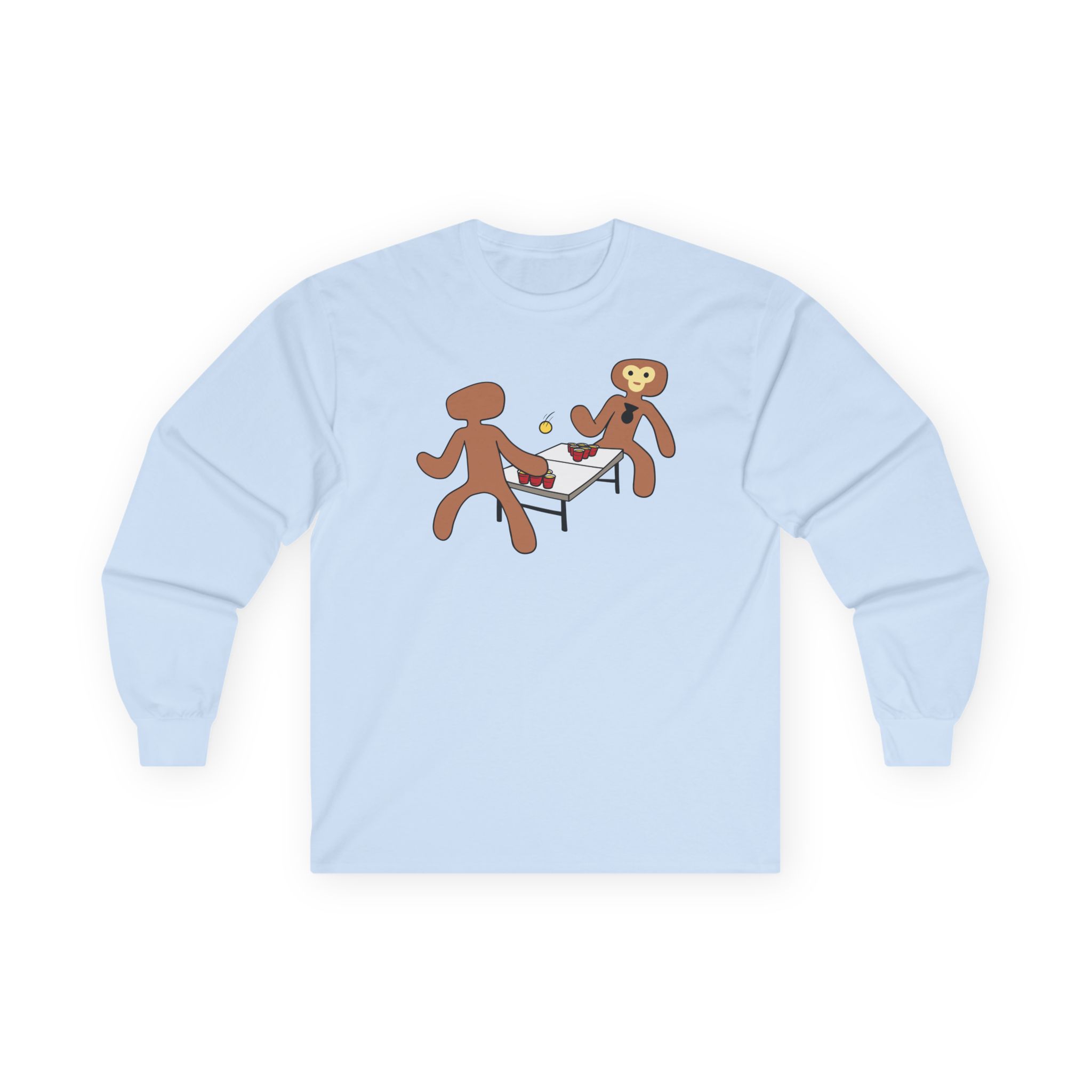 Spoonkidv Monke Pong Unisex Ultra Cotton Long Sleeve Tee