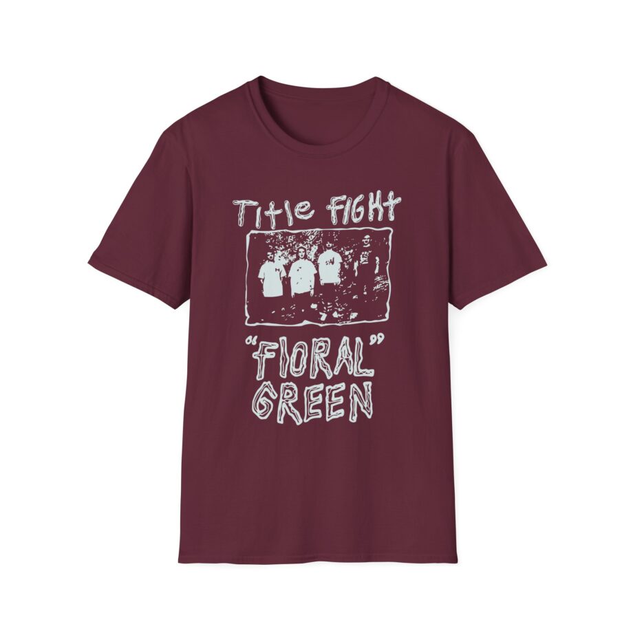 Title Fight Floral Green Unisex Softstyle T-Shirt