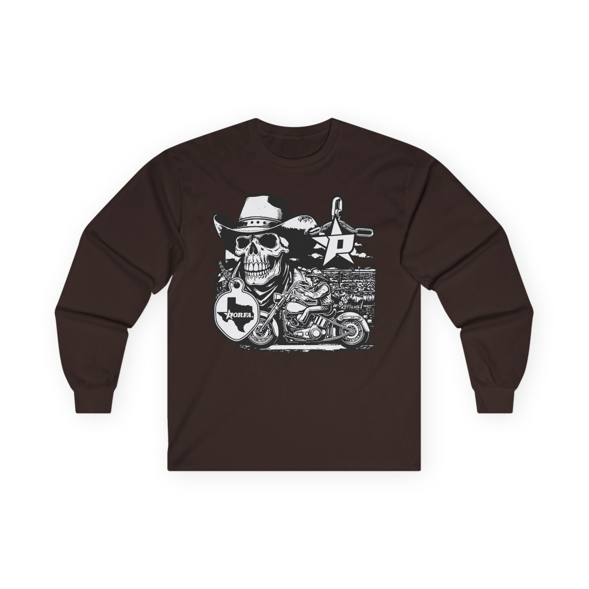 Porfa Texas Ride Unisex Ultra Cotton Long Sleeve Tee
