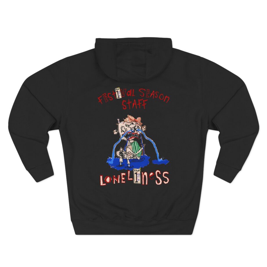 Saint Jhn Goth Festival Waffle Three-Panel Fleece Hoodie