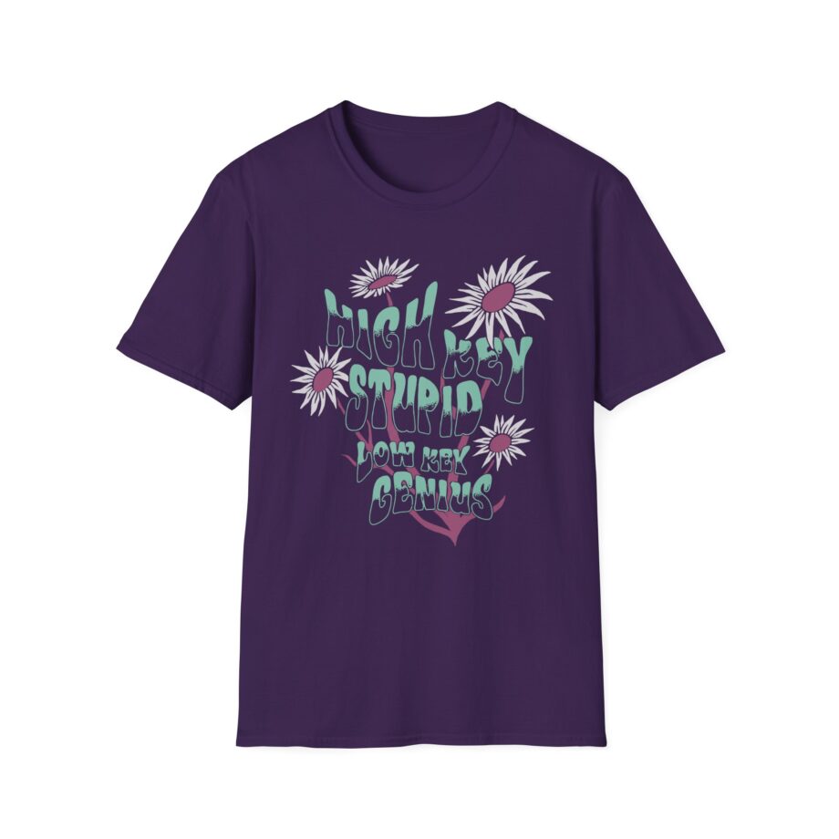 Kallmekris High Key Stupid Low Key Genius Unisex Softstyle T-Shirt