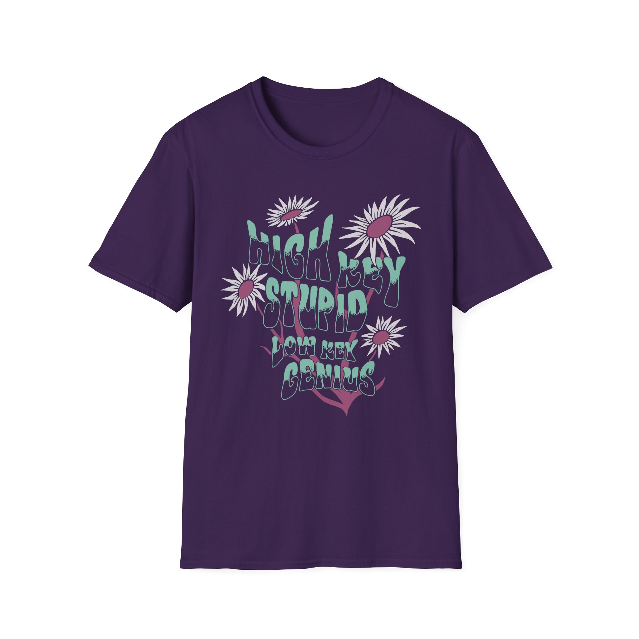 Kallmekris High Key Stupid Low Key Genius Unisex Softstyle T-Shirt