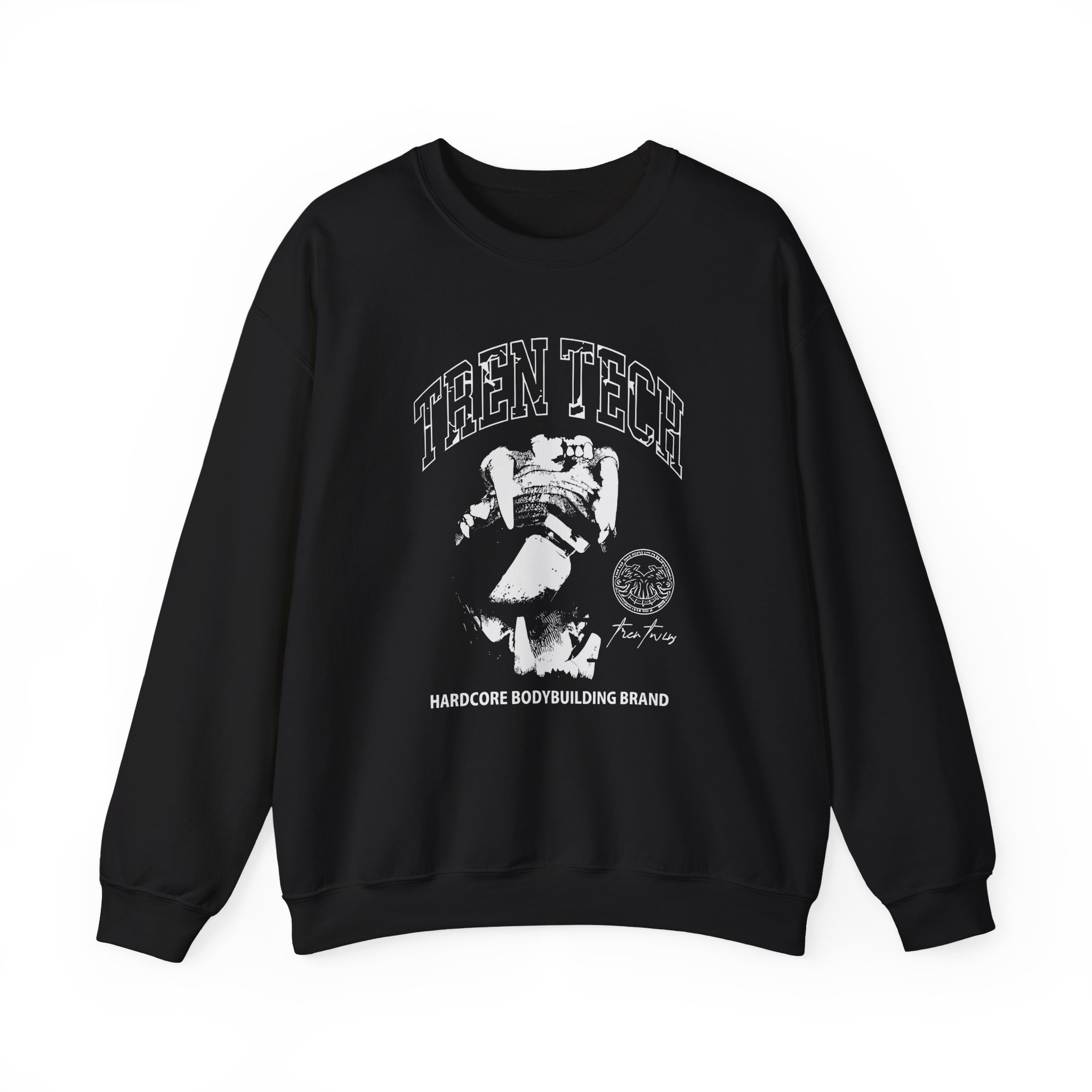 Tren Twins Tech Hardcore Bodybuilding Brand Unisex Heavy Blendâ„¢ Crewneck Sweatshirt