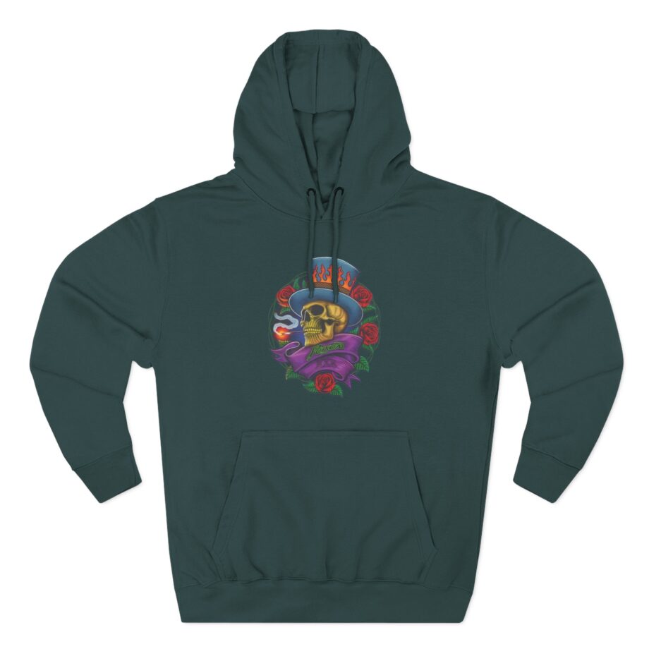 Poison Skull Three-Panel Fleece Hoodie