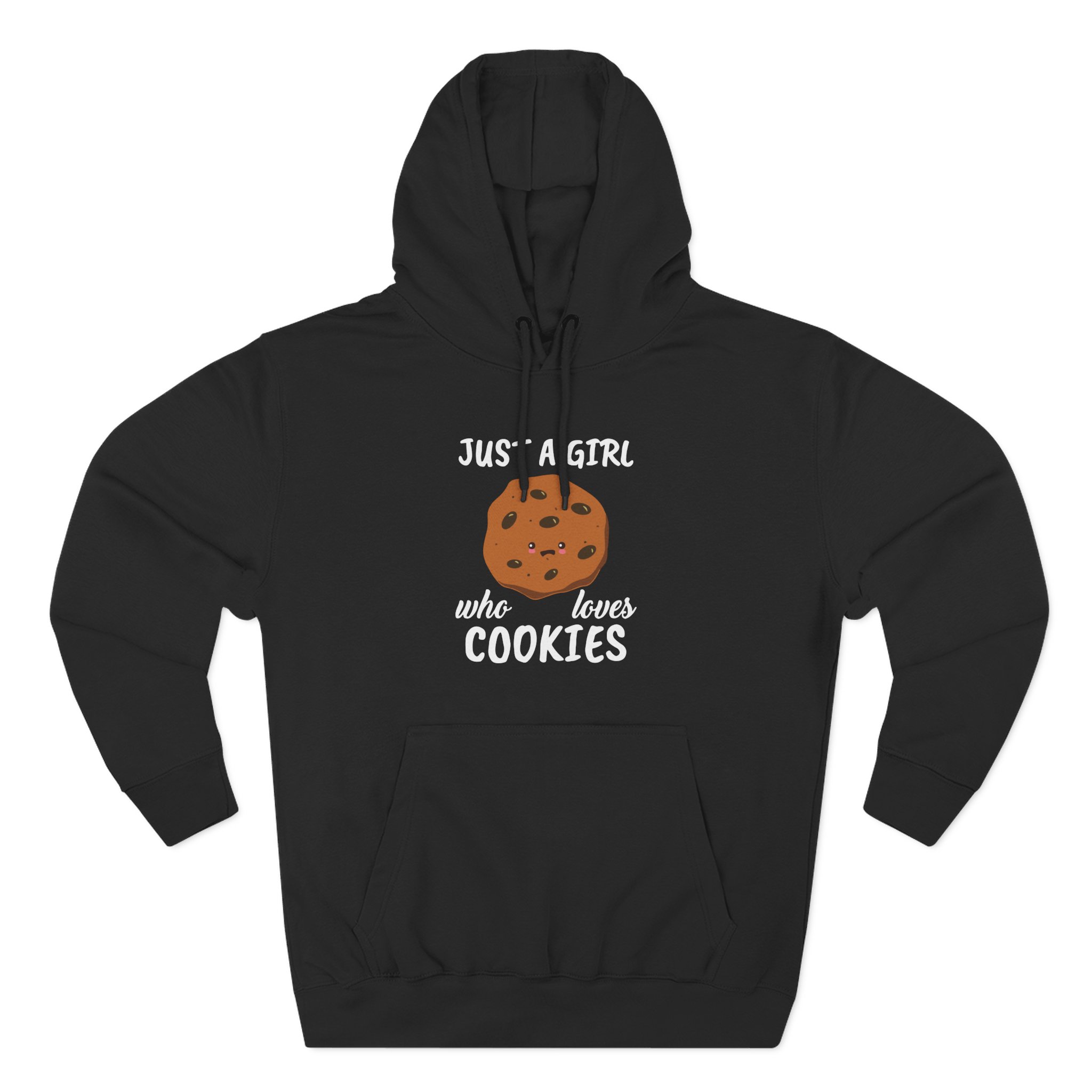 Cookieswirlc Just a Girl Who Loves Cookies Three-Panel Fleece Hoodie