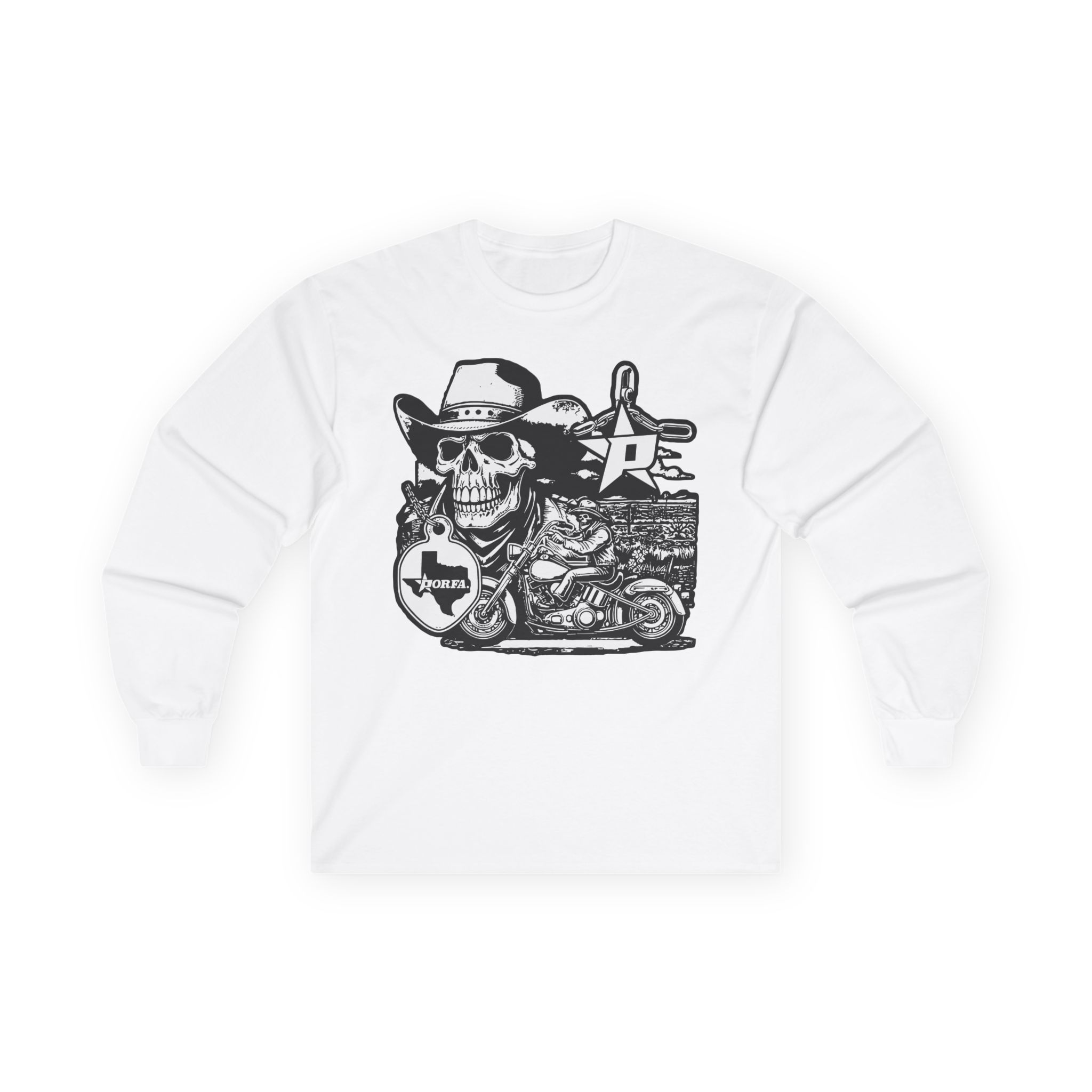 Porfa Texas Ride Unisex Ultra Cotton Long Sleeve Tee