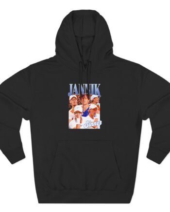 Jannik Sinner Retro Art Three-Panel Fleece Hoodie