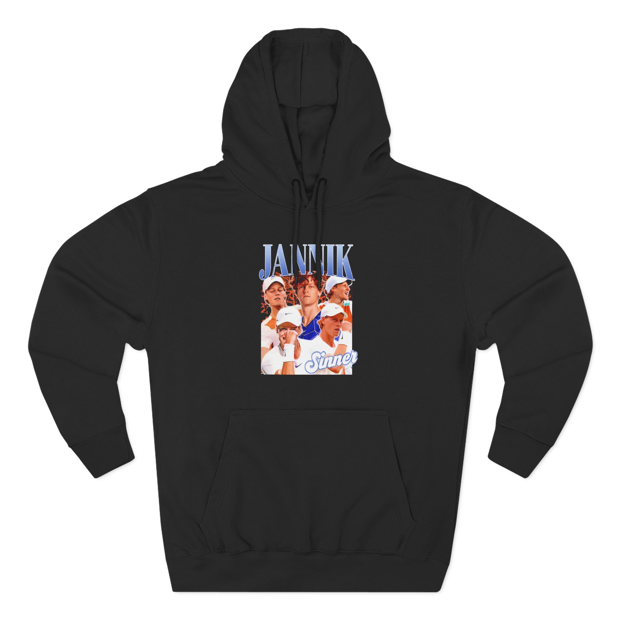 Jannik Sinner Retro Art Three-Panel Fleece Hoodie