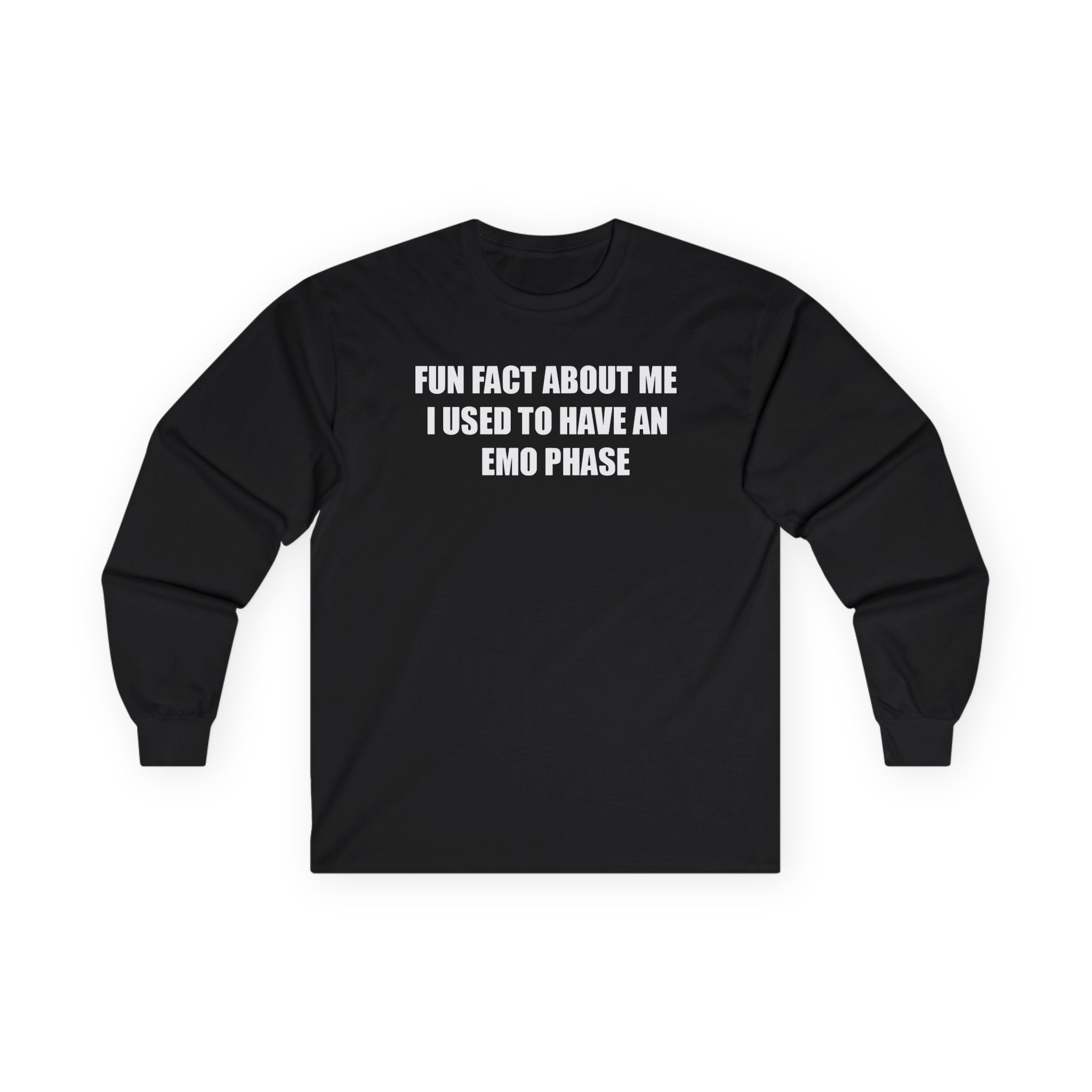 Jake & Johnnie Fun Fact About Me I Used to Have an Emo Phase Unisex Ultra Cotton Long Sleeve Tee