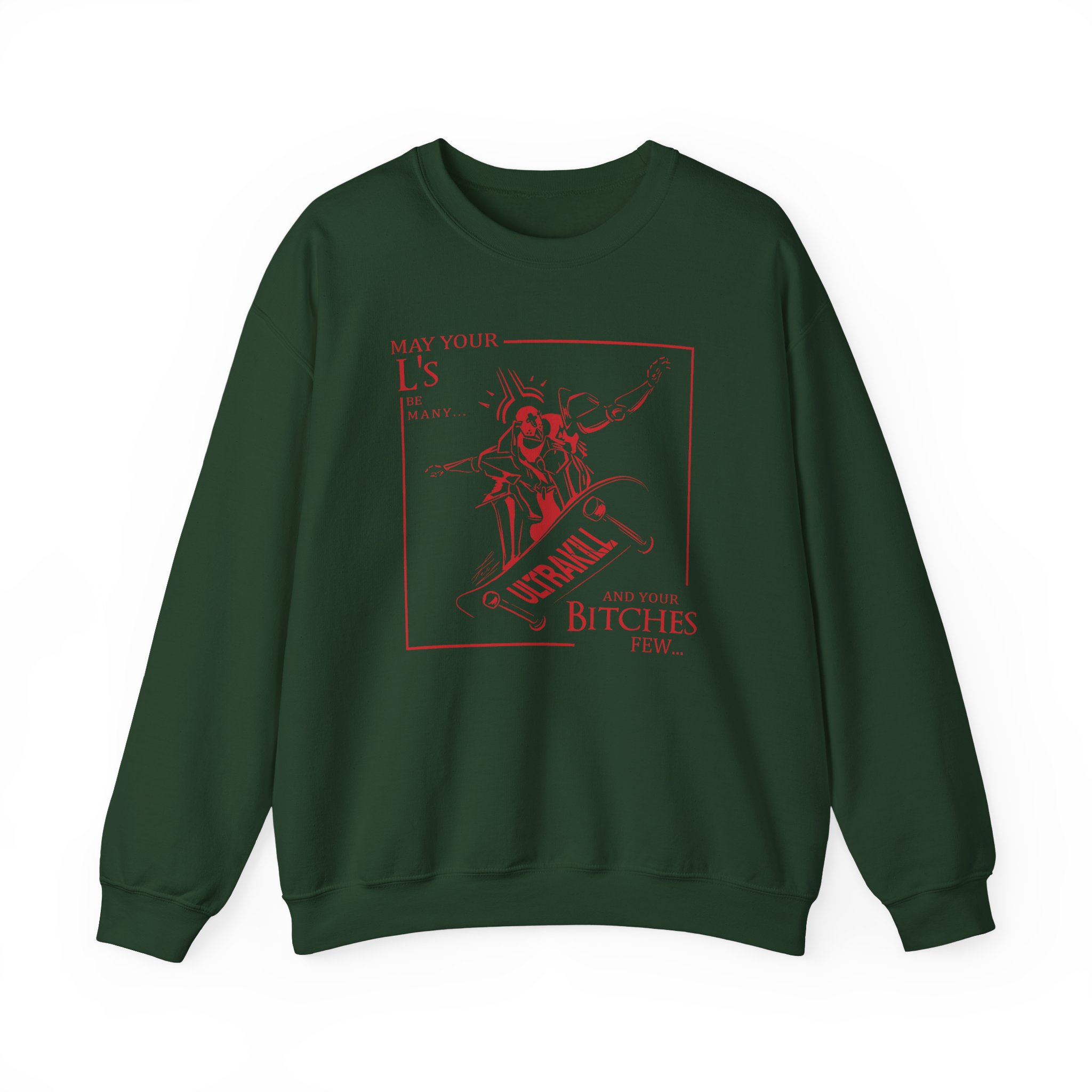 Ultrakill Woes Unisex Heavy Blendâ„¢ Crewneck Sweatshirt