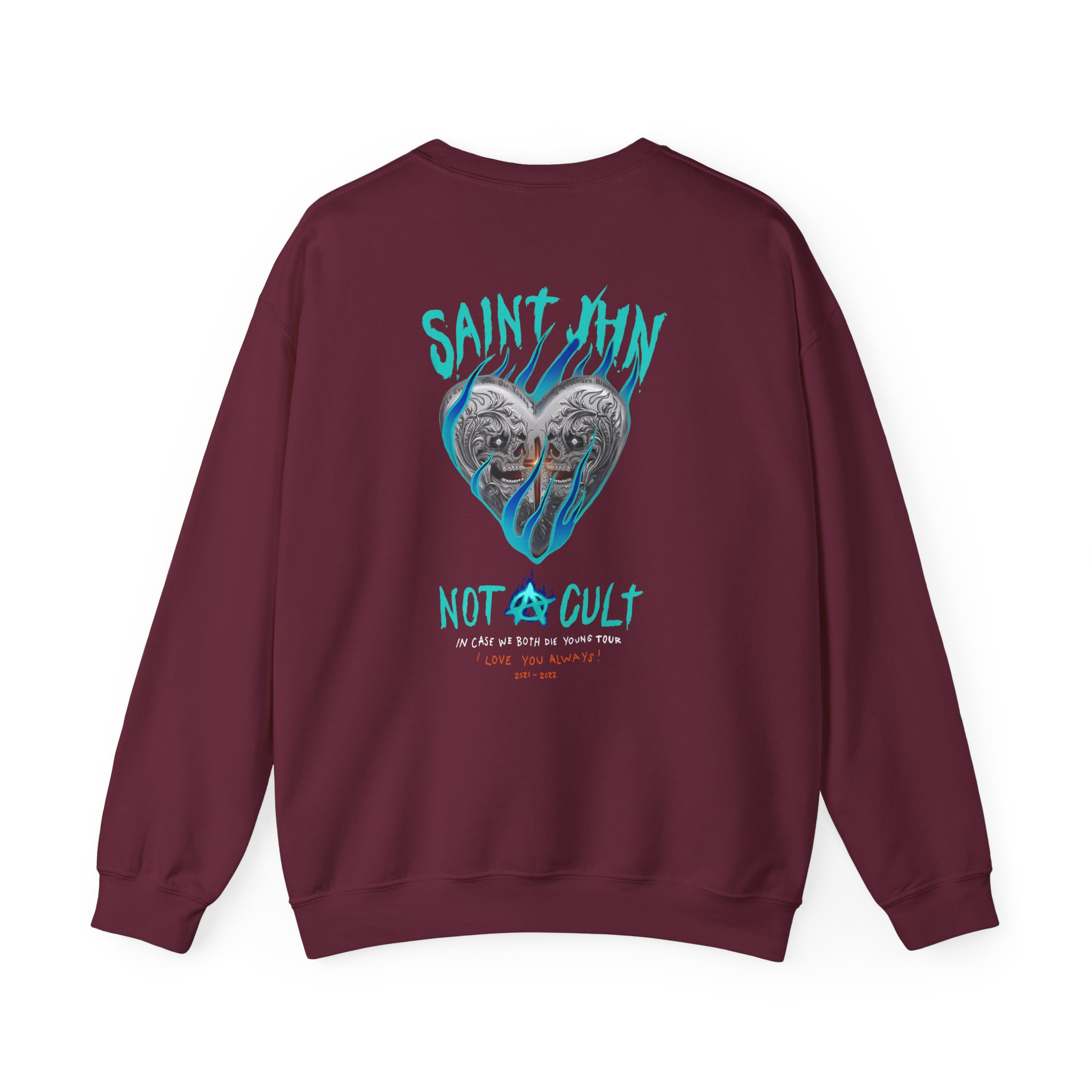 Saint Jhn Chromedd Hearts Icwbdy Unisex Heavy Blendâ„¢ Crewneck Sweatshirt