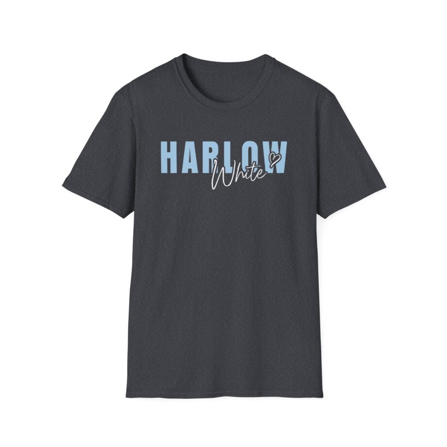 Harlow and Popcorn White Unisex Softstyle T-Shirt