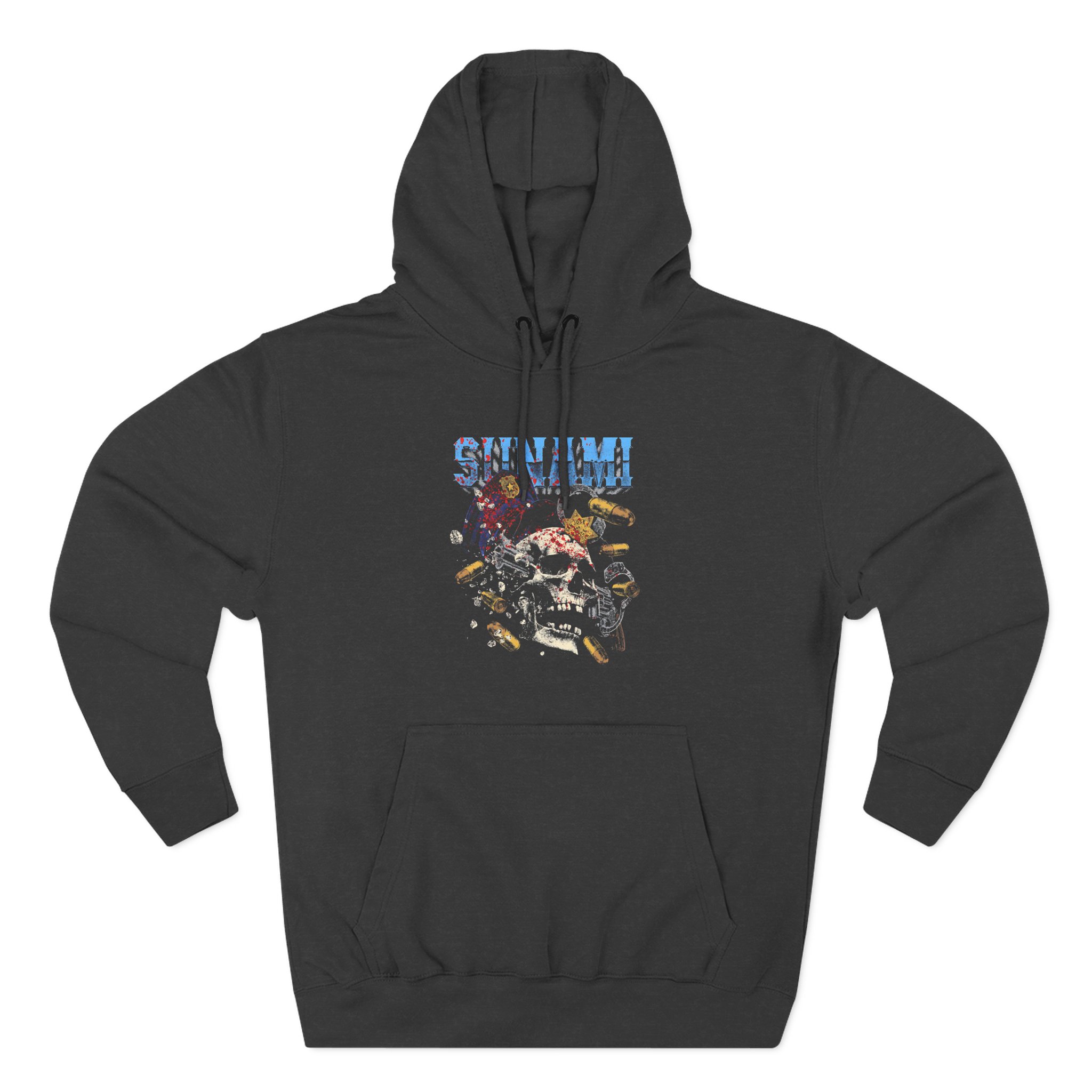 Sunami Skull Three-Panel Fleece Hoodie