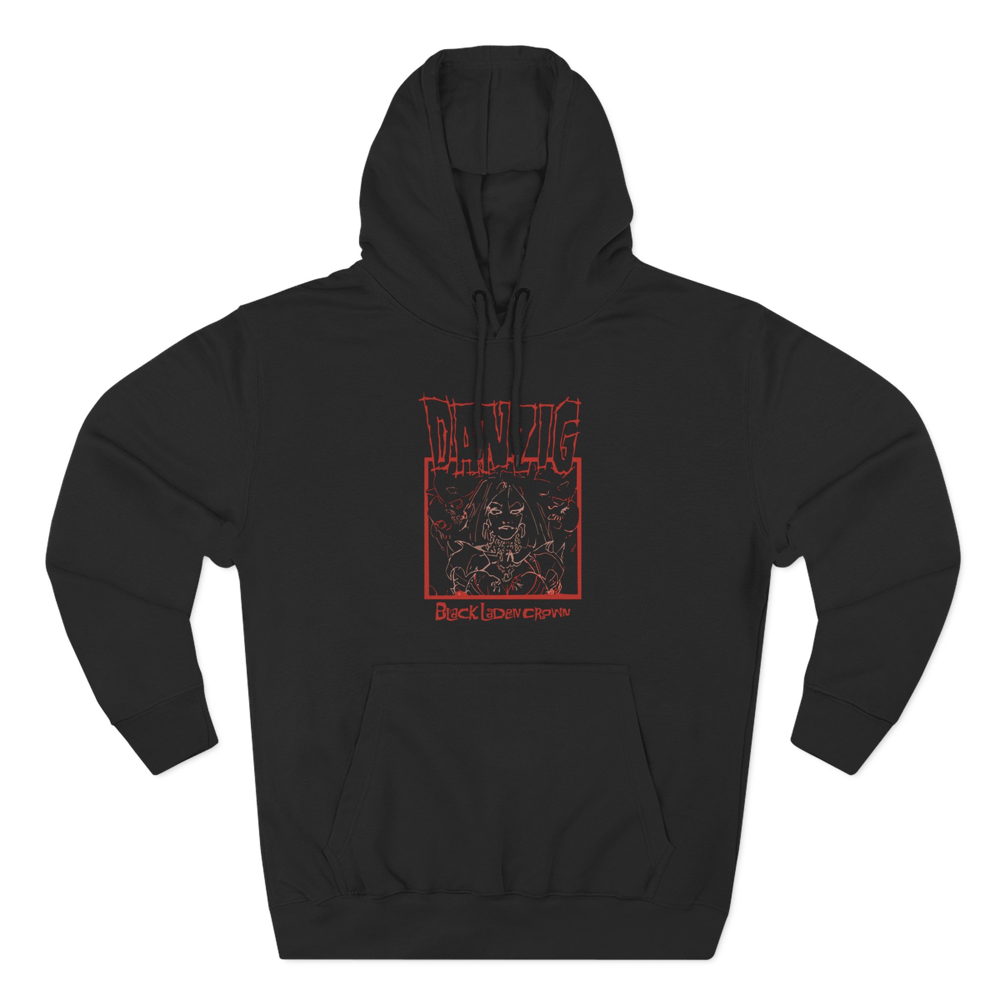 Danzig Black Laden Crown Three-Panel Fleece Hoodie