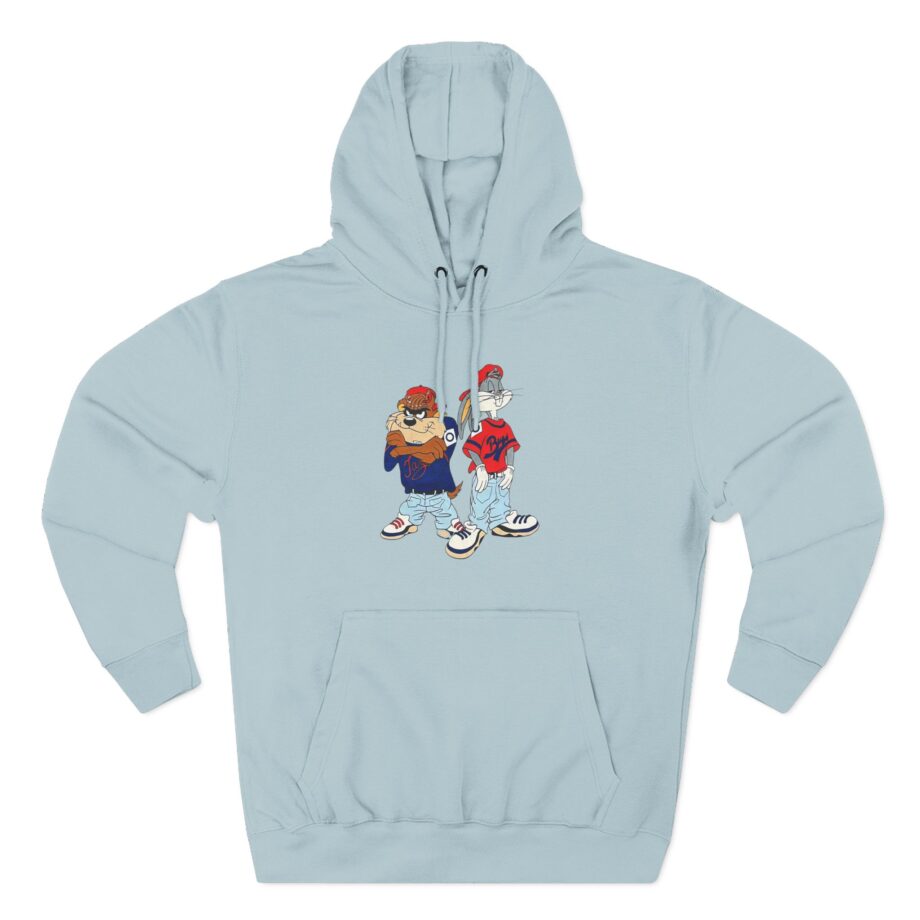 Vintage 90s Looney Tunes Bugs Taz Kris’s Kross Three-Panel Fleece Hoodie