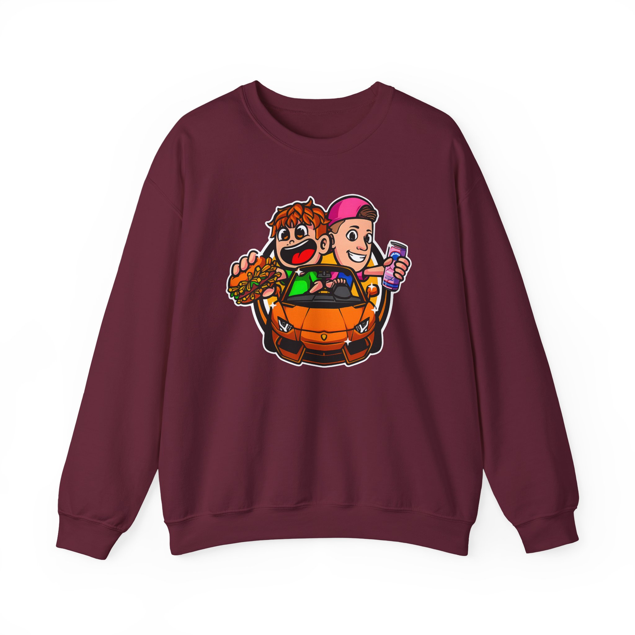 Burger Pommes Unisex Heavy Blendâ„¢ Crewneck Sweatshirt