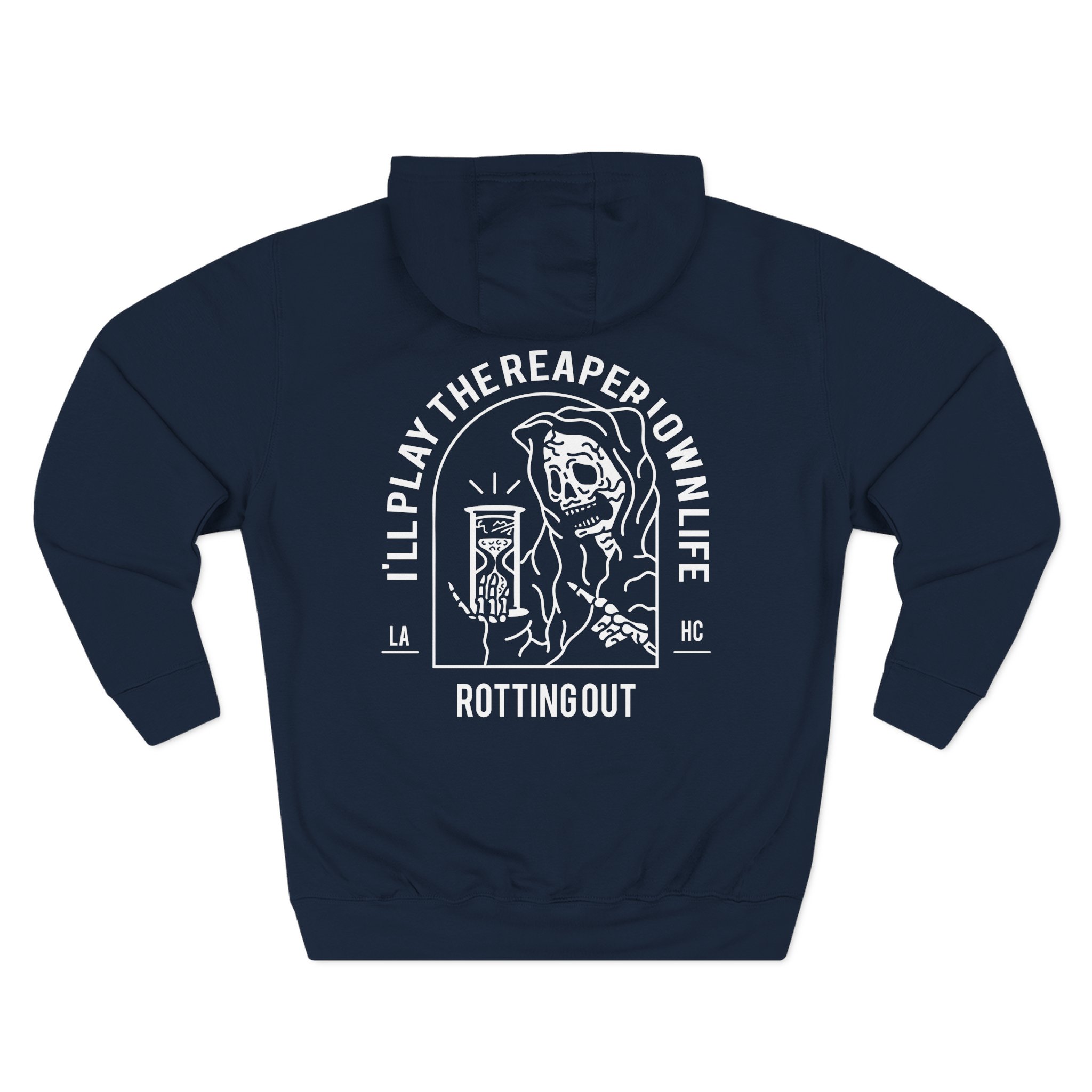 Rotting Out I'll Play the Reaper in My Own Life Three-Panel Fleece Hoodie