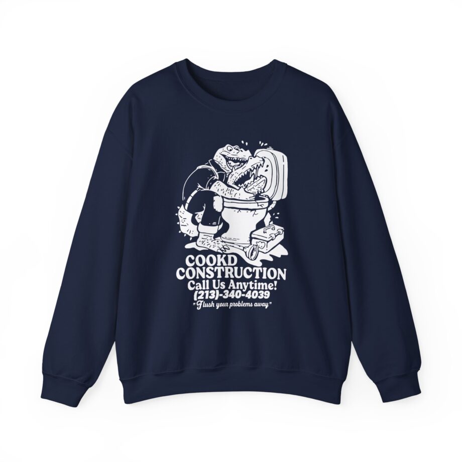 Lazarbeam  Cookd Construction Call Us Anytime Unisex Heavy Blend™ Crewneck Sweatshirt