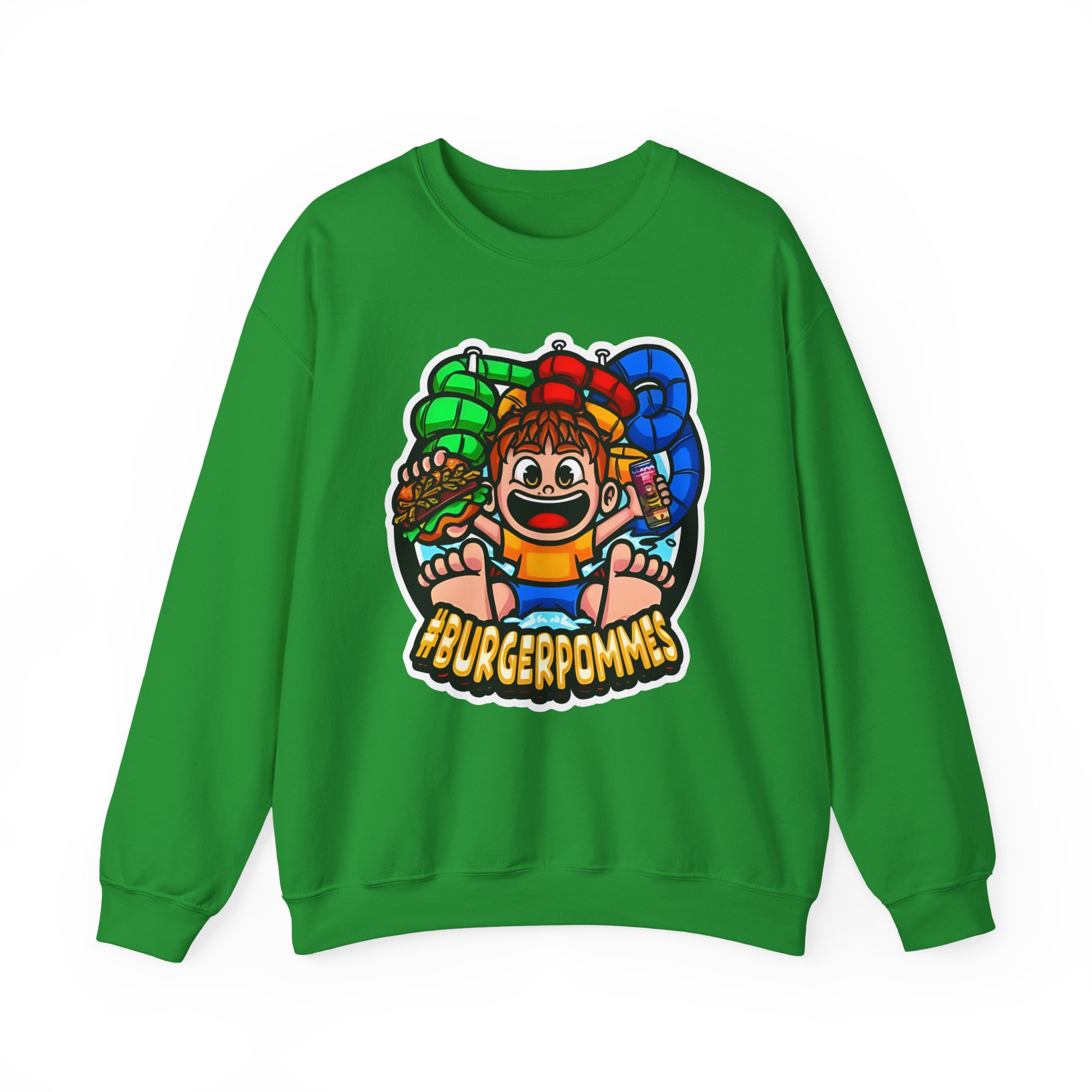 Burger Pommes Unisex Heavy Blendâ„¢ Crewneck Sweatshirt
