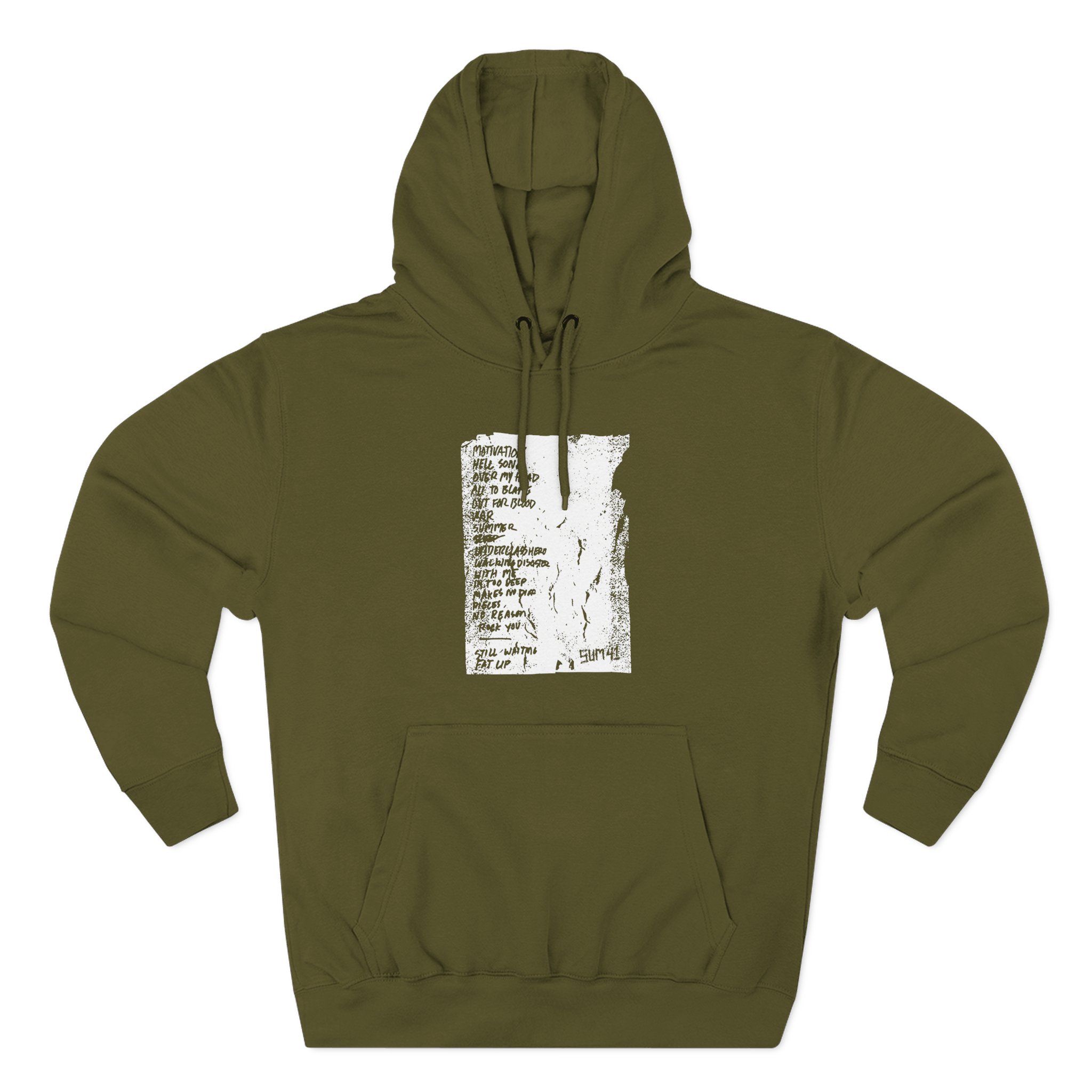Sum 41 Setlist Three-Panel Fleece Hoodie