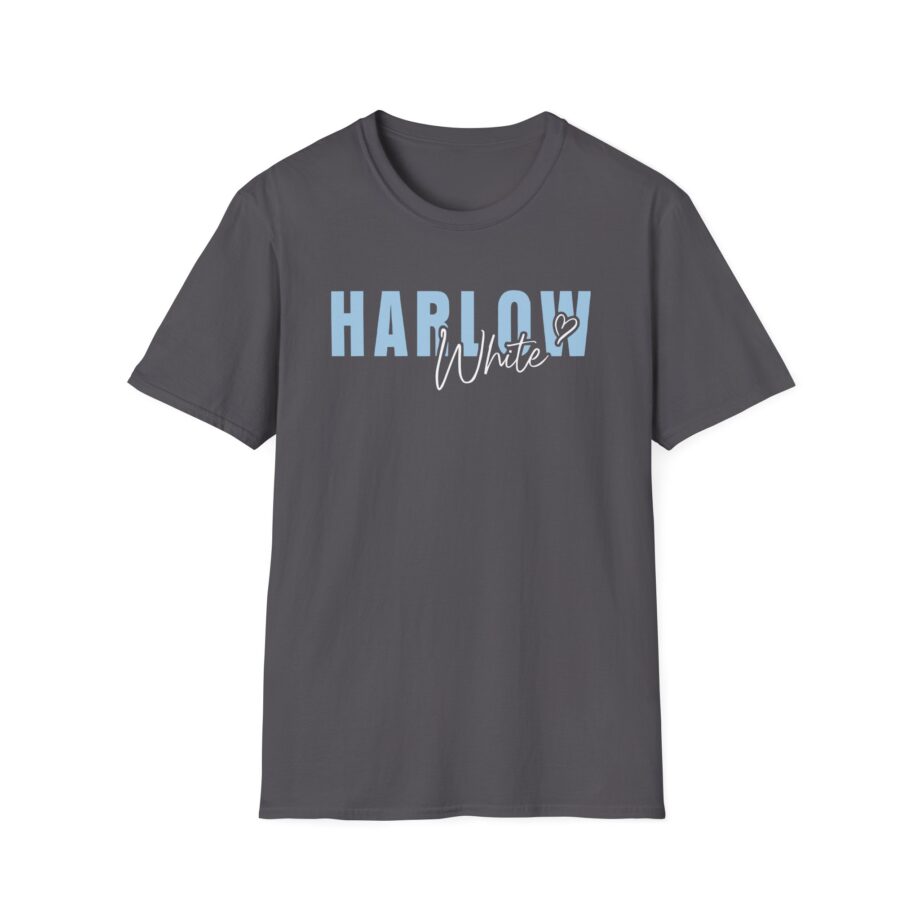 Harlow and Popcorn White Unisex Softstyle T-Shirt