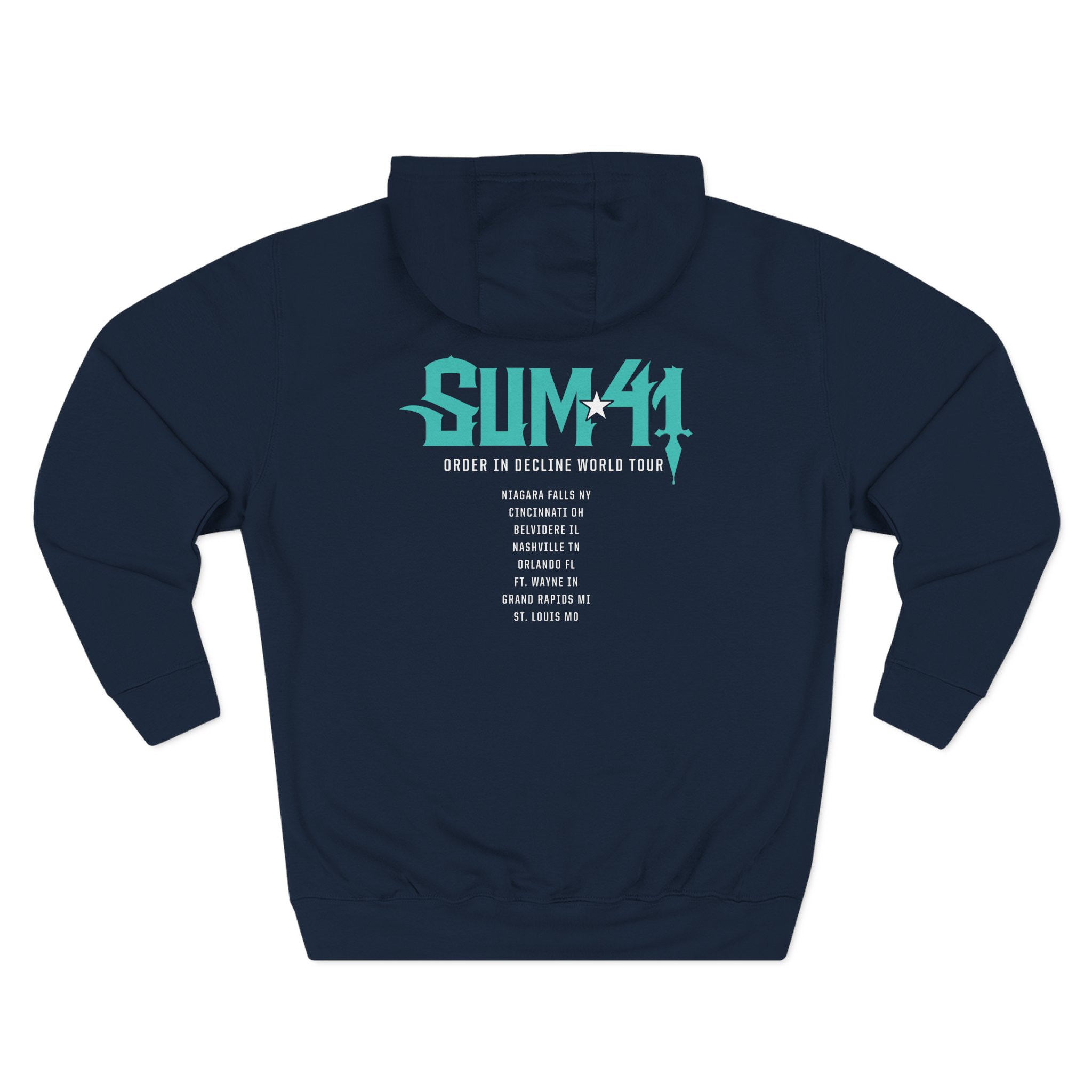 Sum 41 Order in Decline Tour Three-Panel Fleece Hoodie