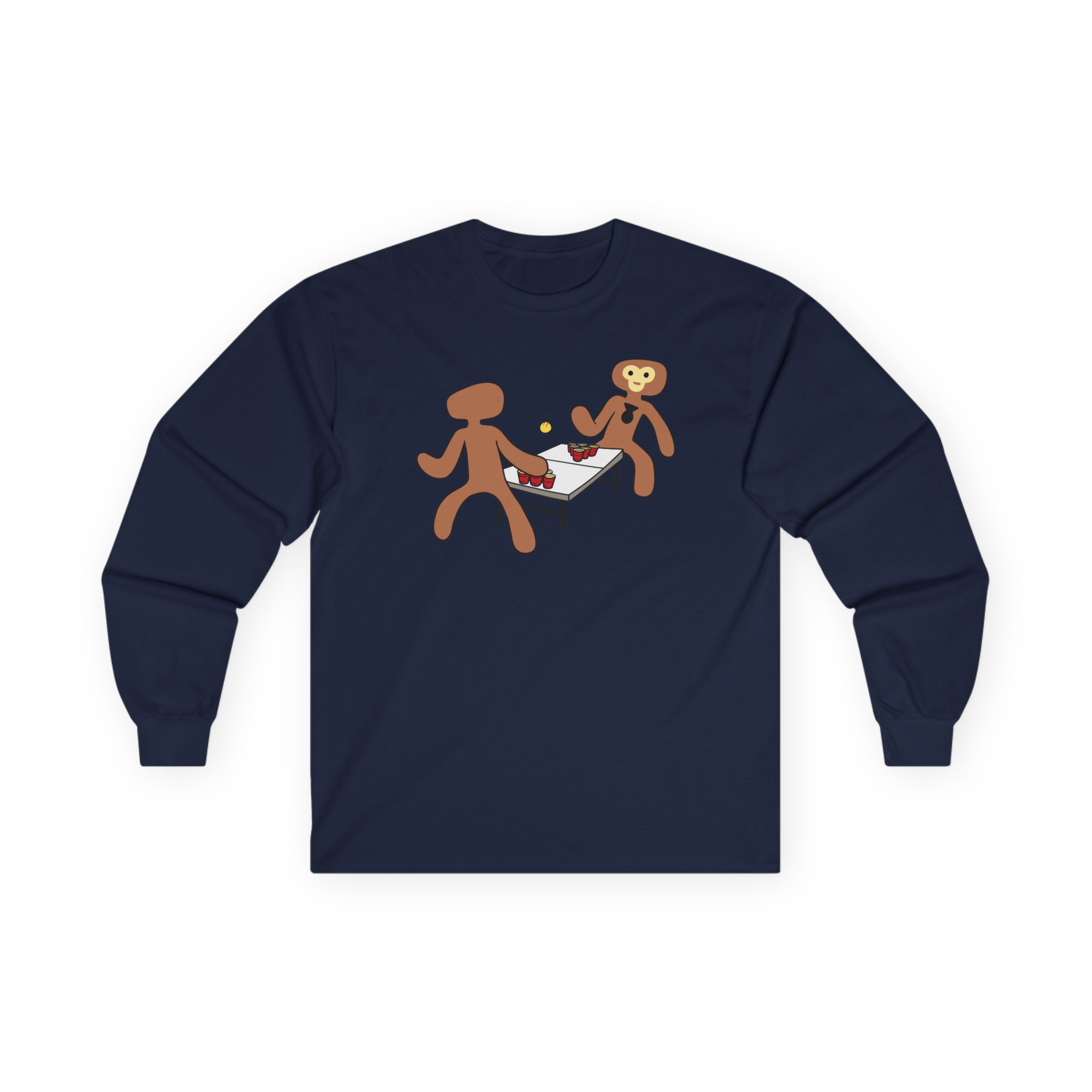 Spoonkidv Monke Pong Unisex Ultra Cotton Long Sleeve Tee