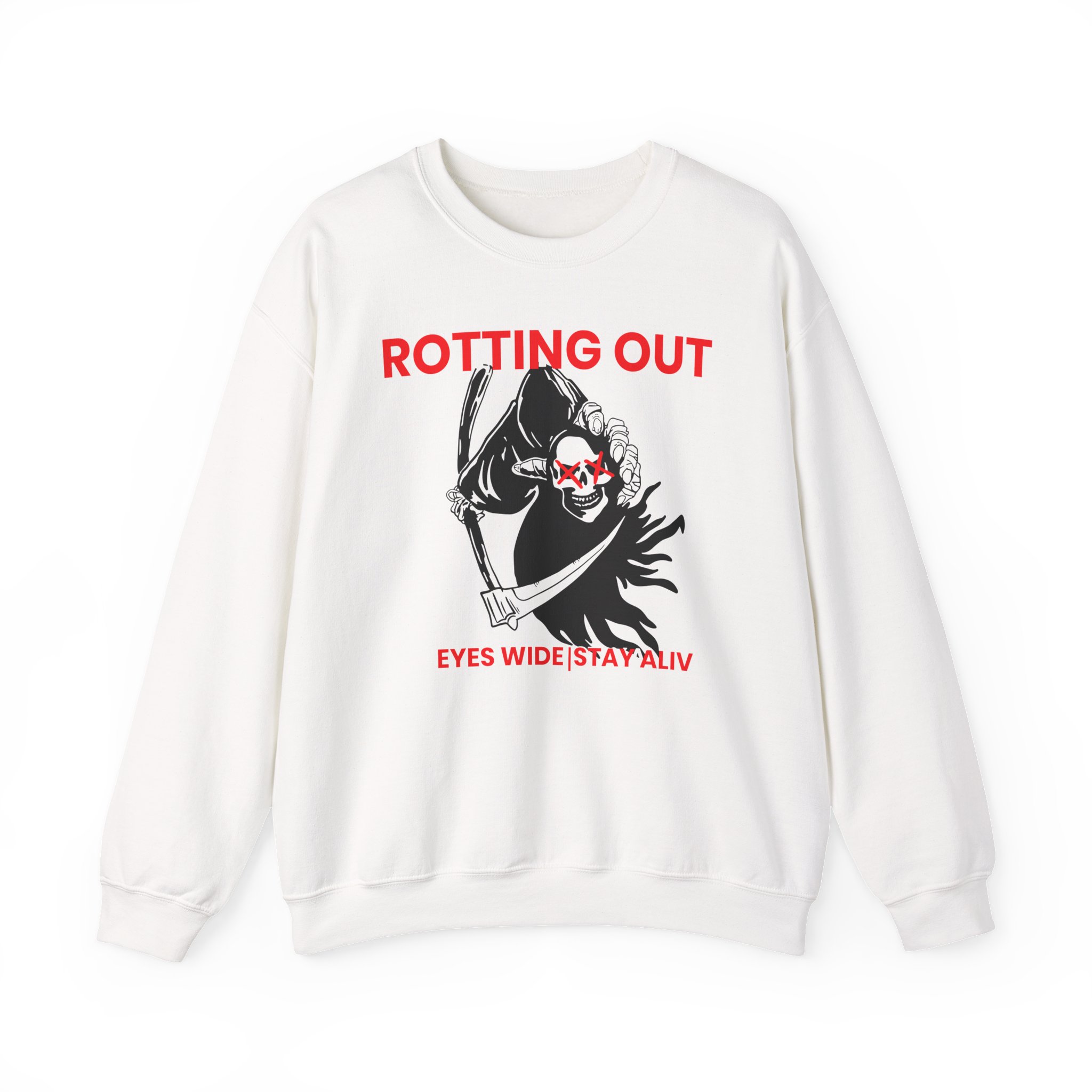 Rotting Out Eyes Wide Stay Alive Unisex Heavy Blend Crewneck Sweatshirt