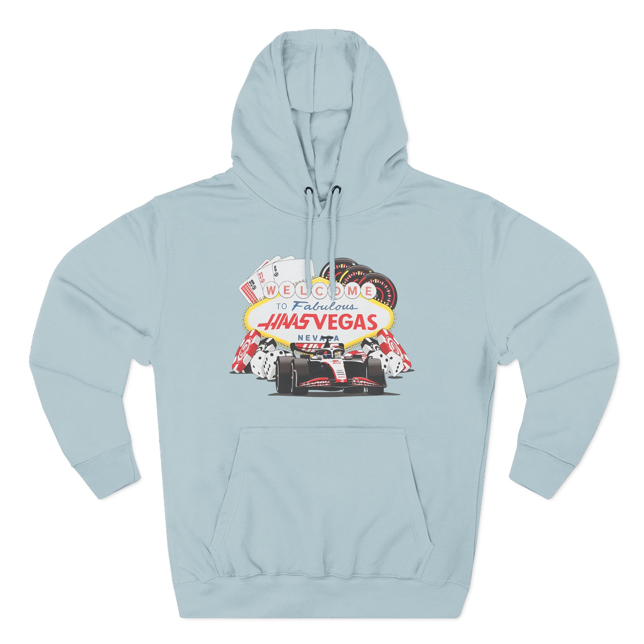 Haas F1 Las Vegas Gp Three-Panel Fleece Hoodie