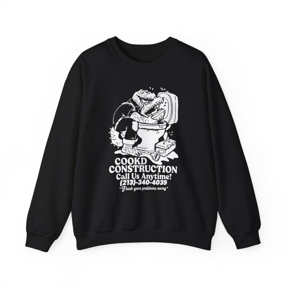 Lazarbeam  Cookd Construction Call Us Anytime Unisex Heavy Blend™ Crewneck Sweatshirt