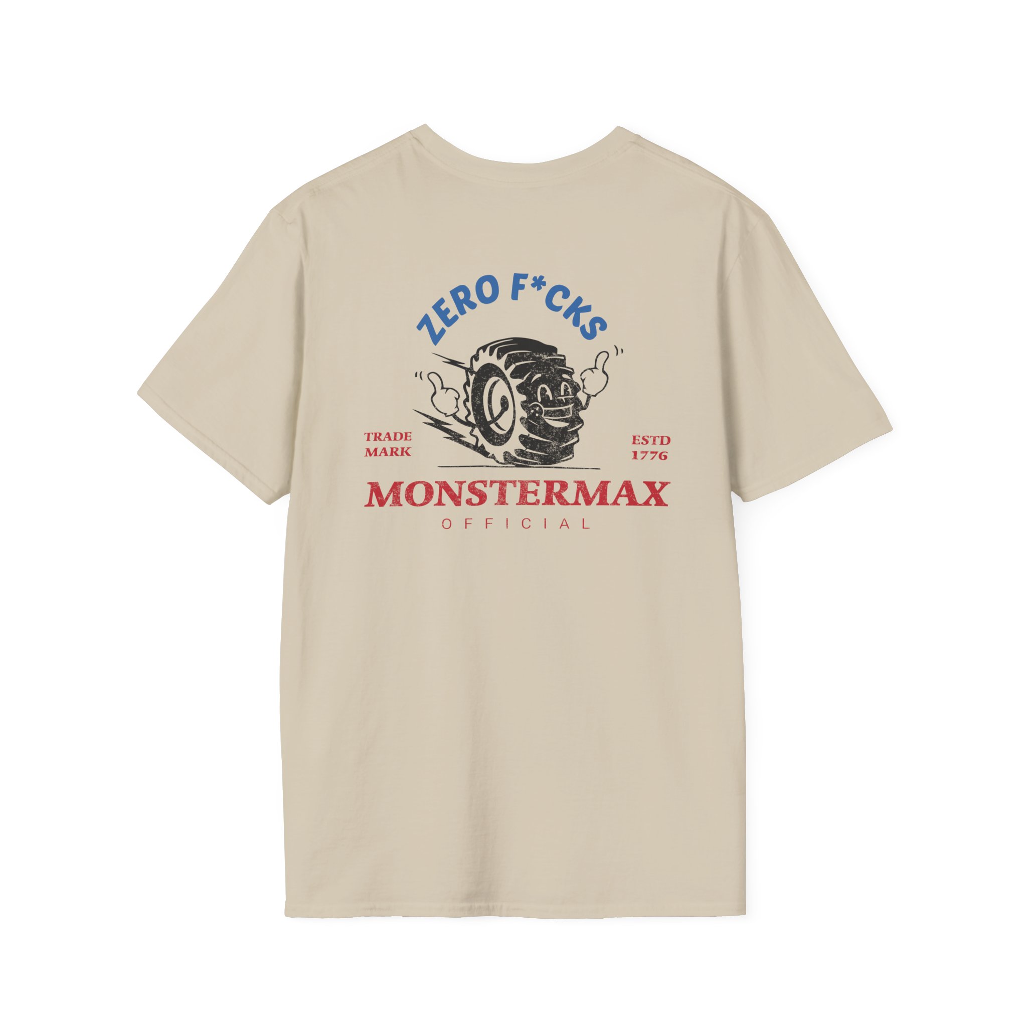 Monstermax Zero Fucks Unisex Softstyle T-Shirt