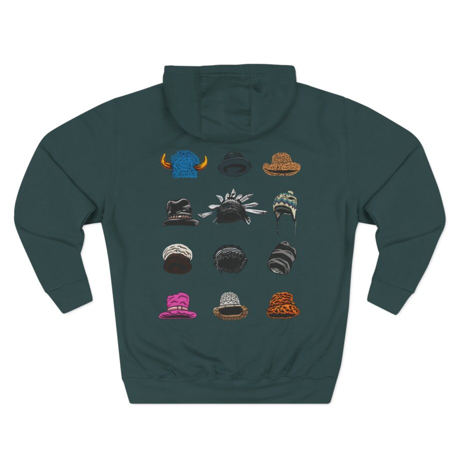 J High Times Hat Logo Three-Panel Fleece Hoodie