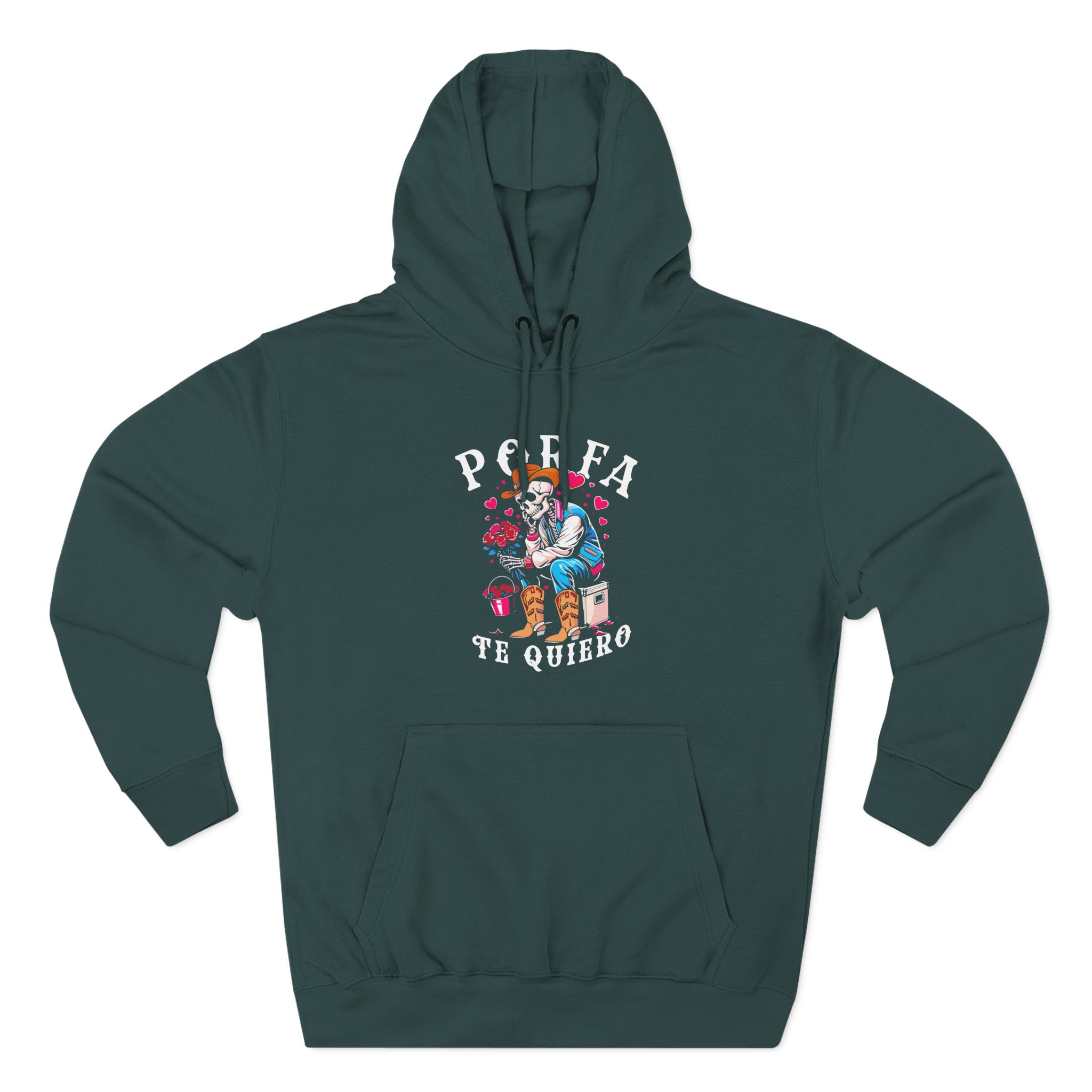 Porfa Skeleton Favor Te Quiero Three-Panel Fleece Hoodie