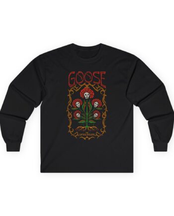 Goose Skull Flowers Unisex Ultra Cotton Long Sleeve Tee