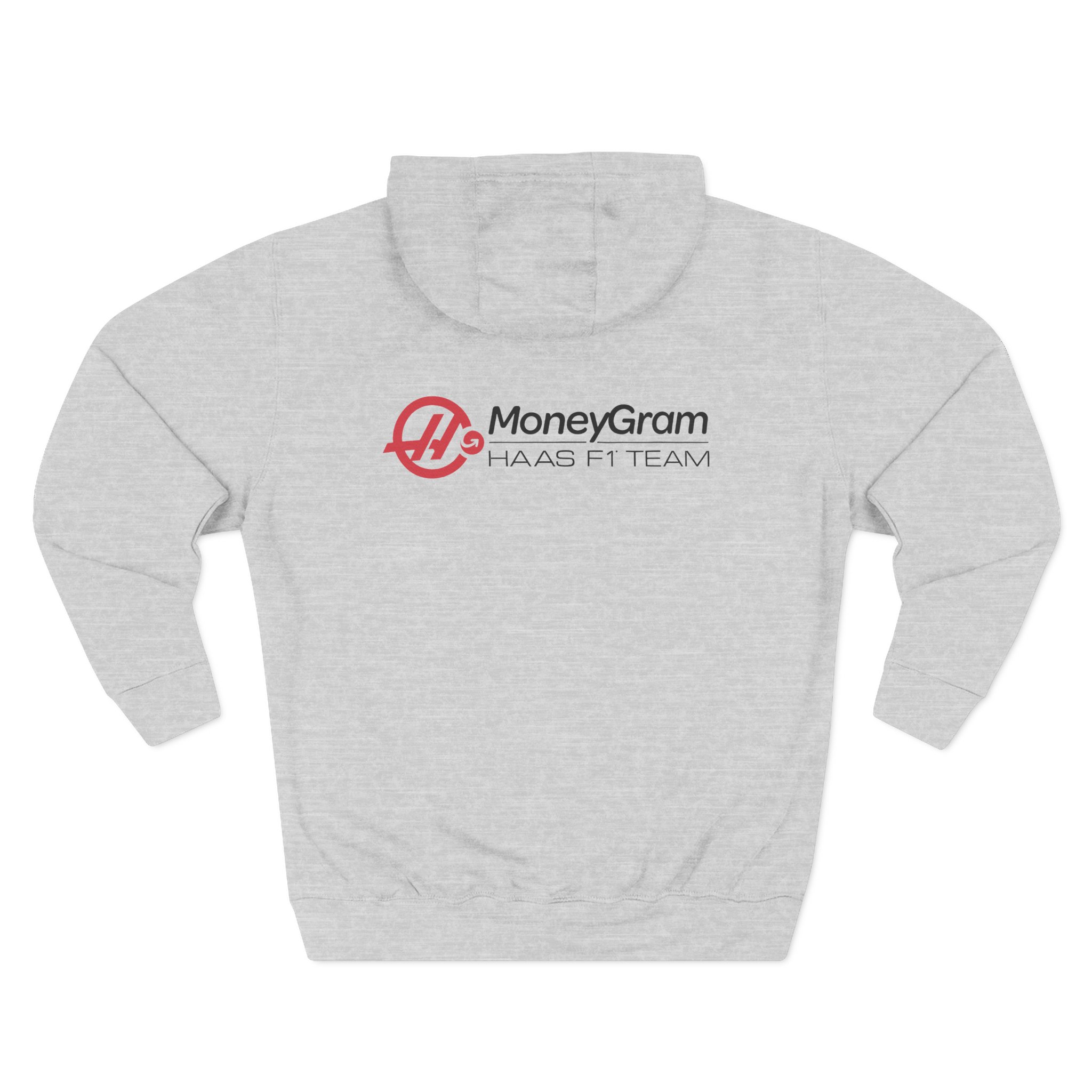 Haas F1 Small Logo Three-Panel Fleece Hoodie