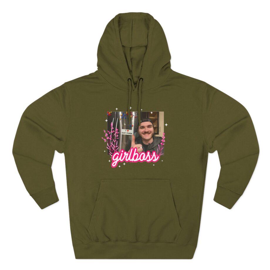 Jschlatt Girlboss Three-Panel Fleece Hoodie