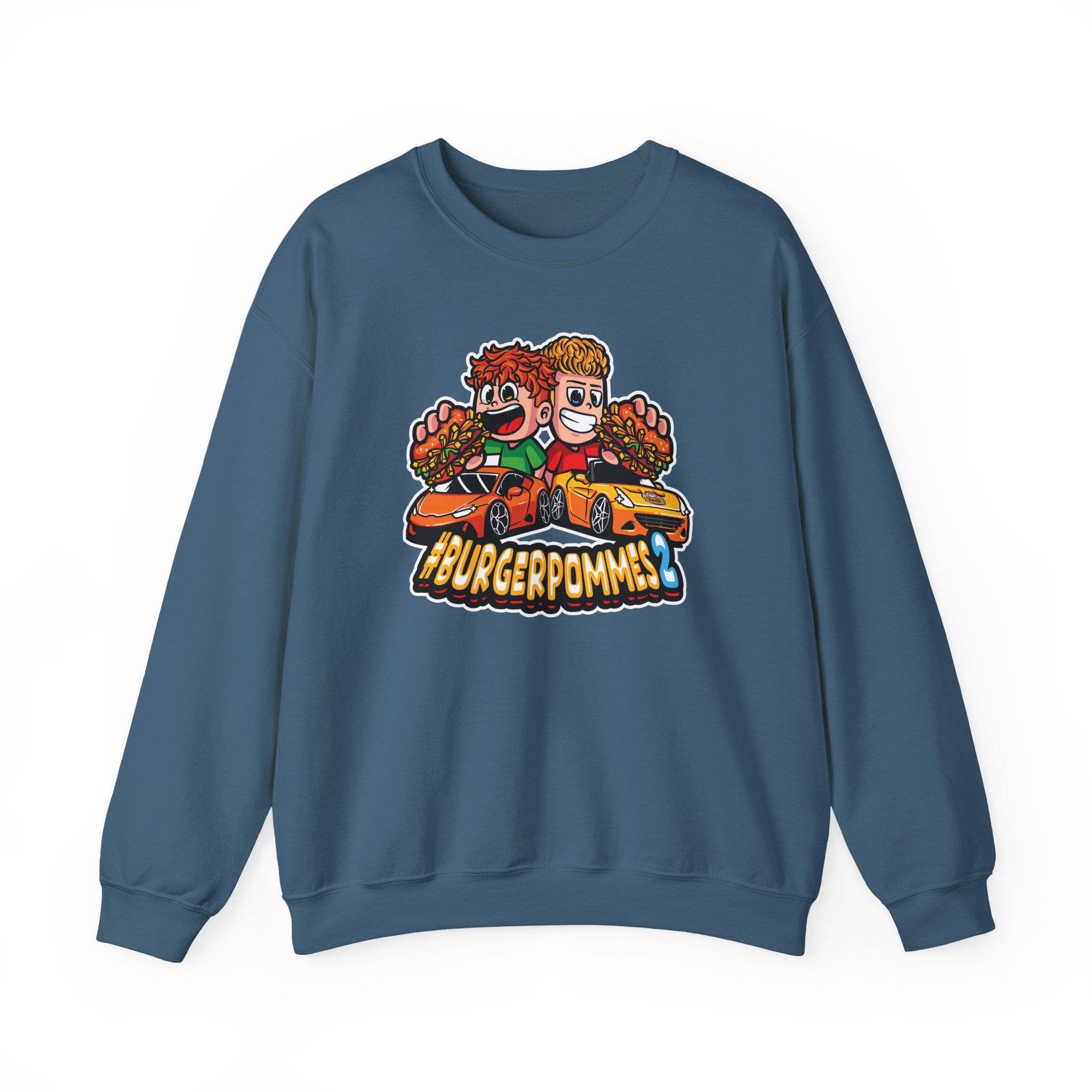 Burger Pommes Unisex Heavy Blendâ„¢ Crewneck Sweatshirt