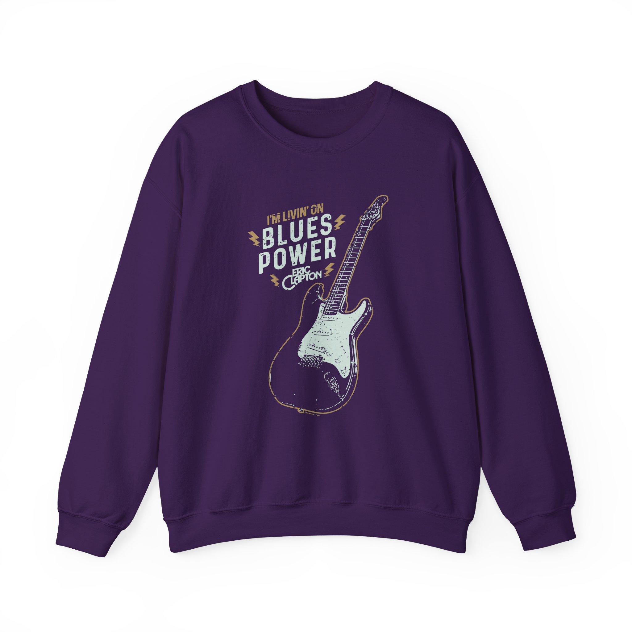 Eric Clapton Livin on Blues Power Unisex Heavy Blendâ„¢ Crewneck Sweatshirt